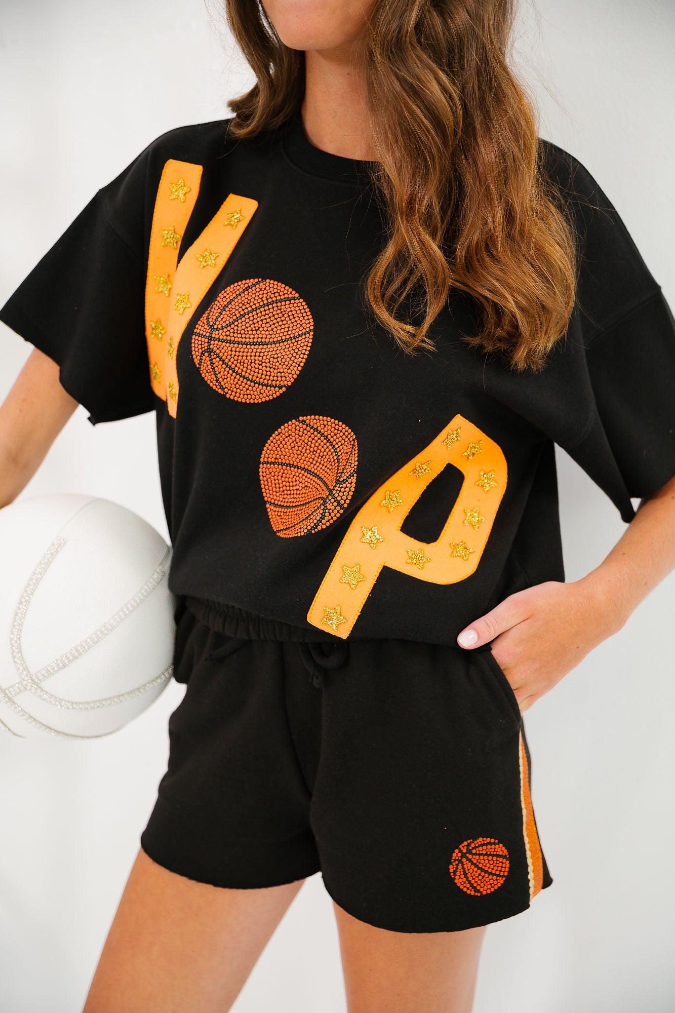 HOOP BLACK SLEEVELESS LOUNGE SET PULLOVER Judith March