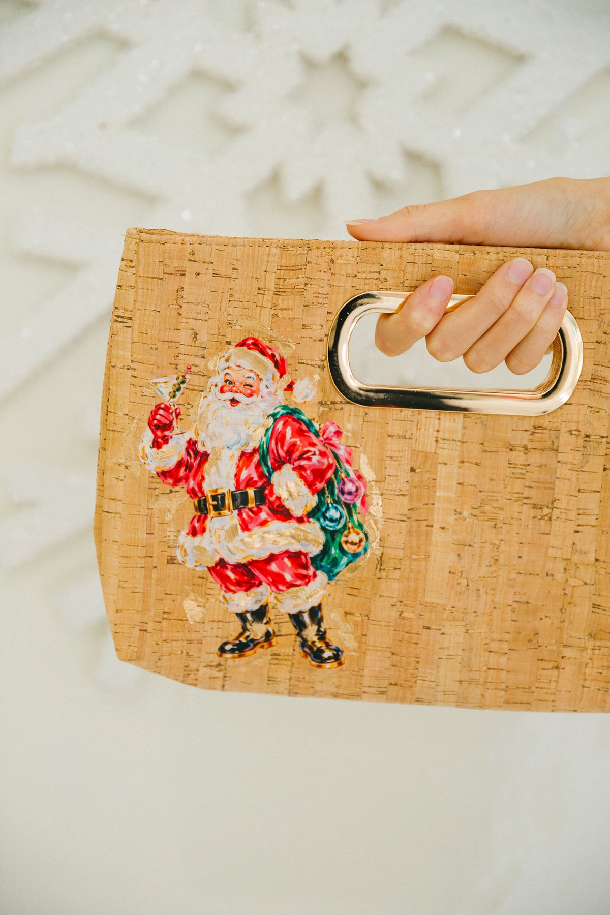 SANTA CLAUS SIPS CORK CLUTCH Clutch Judith March