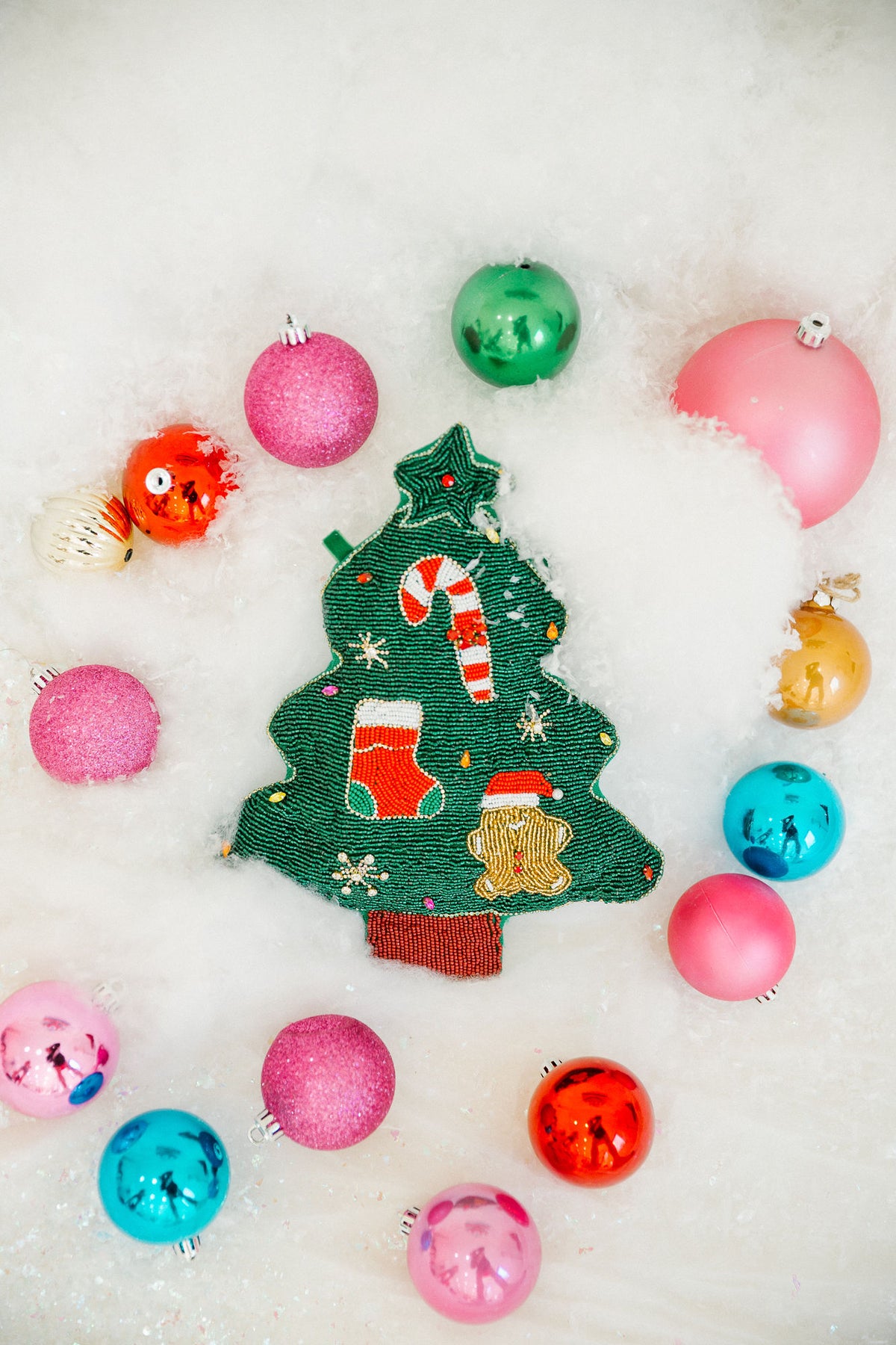 CHRISTMAS TREE BEADED PURSE PURSE Judith March
