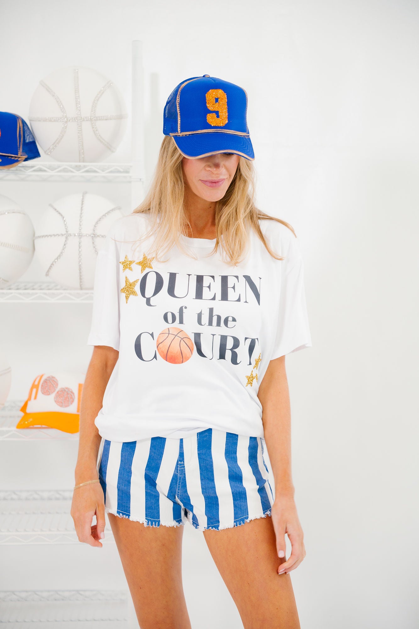 QUEEN OF THE COURT BASKETBALL TEE TEE Judith March