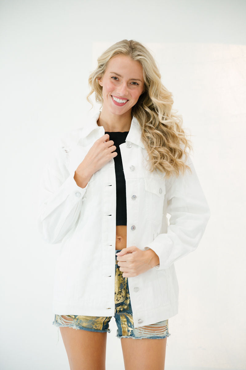 EASY TIGER WHITE DENIM JACKET JACKET Judith March