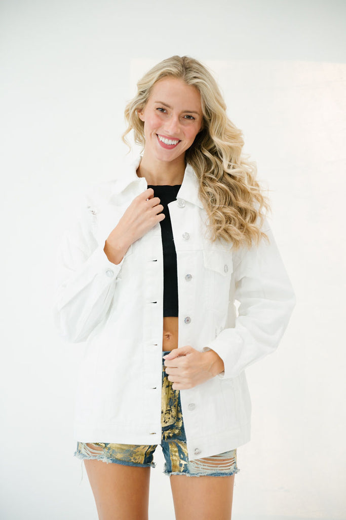 EASY TIGER WHITE DENIM JACKET JACKET Judith March