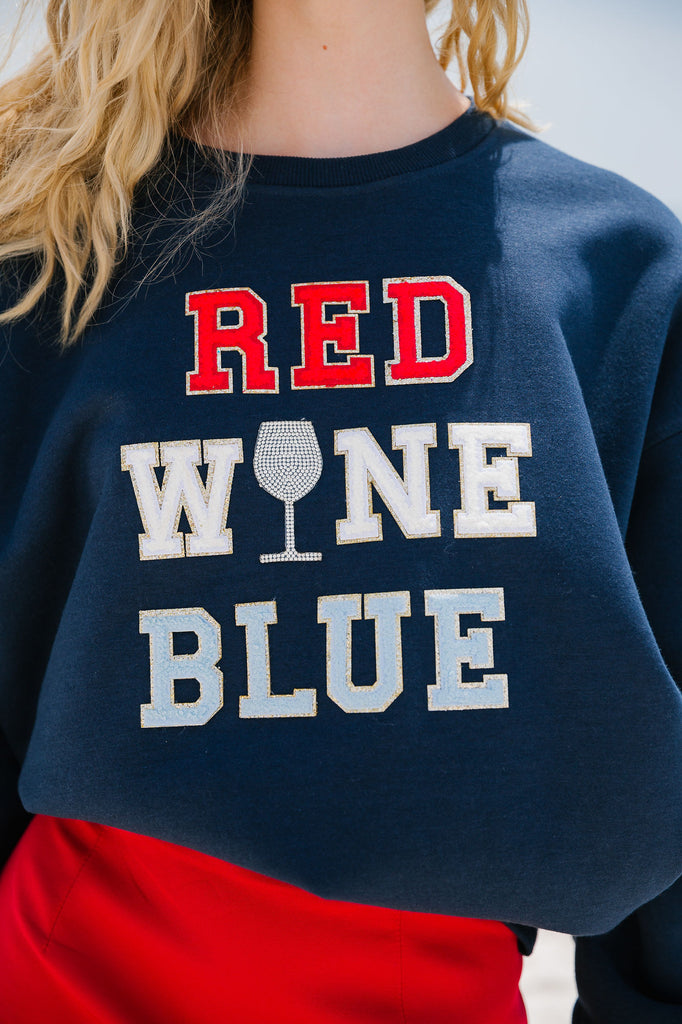 RED WINE BLUE NAVY PULLOVER PULLOVER Judith March