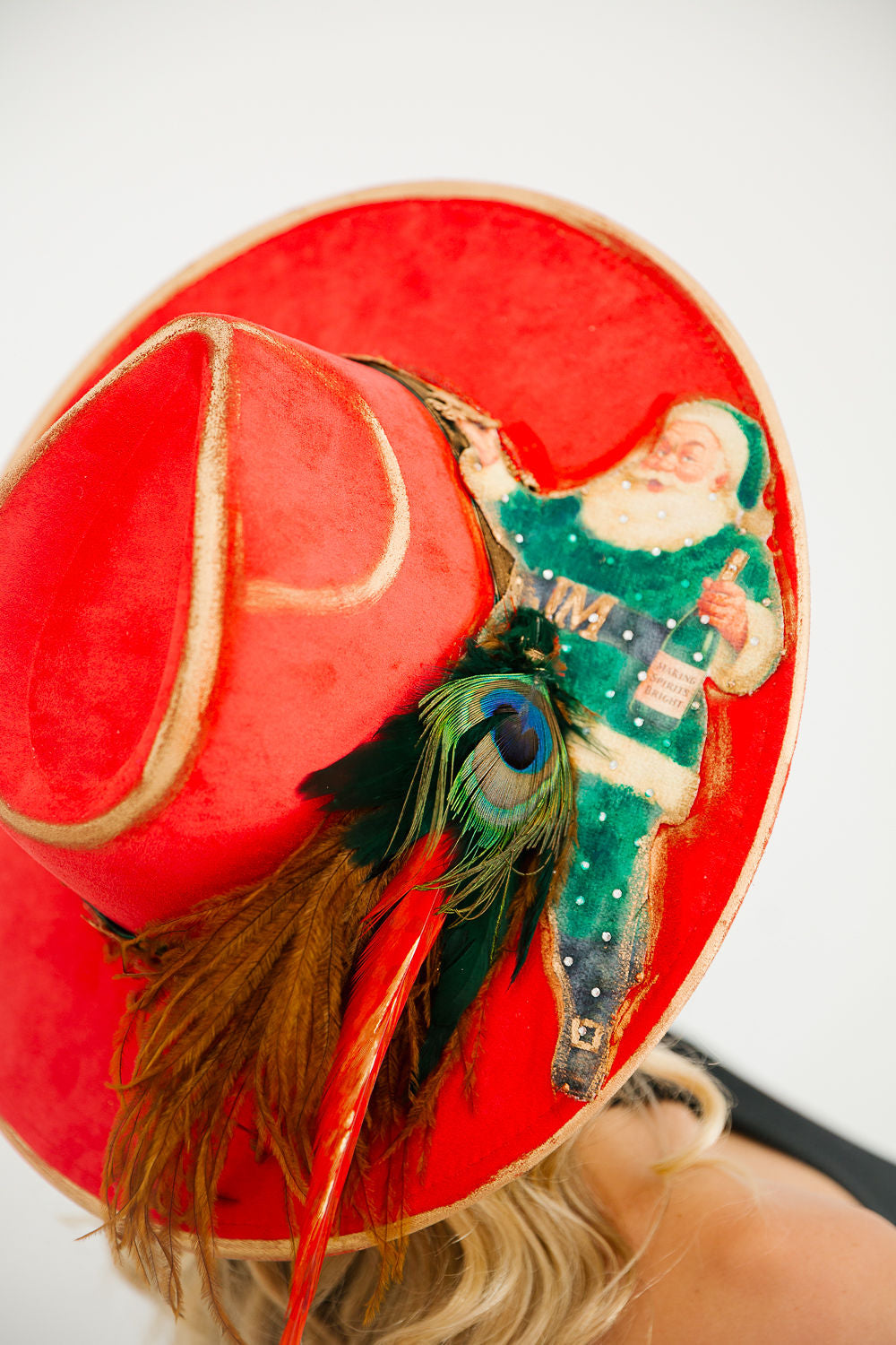 MAKING SPIRITS BRIGHT RED RANCHER HAT RANCHER HAT Judith March