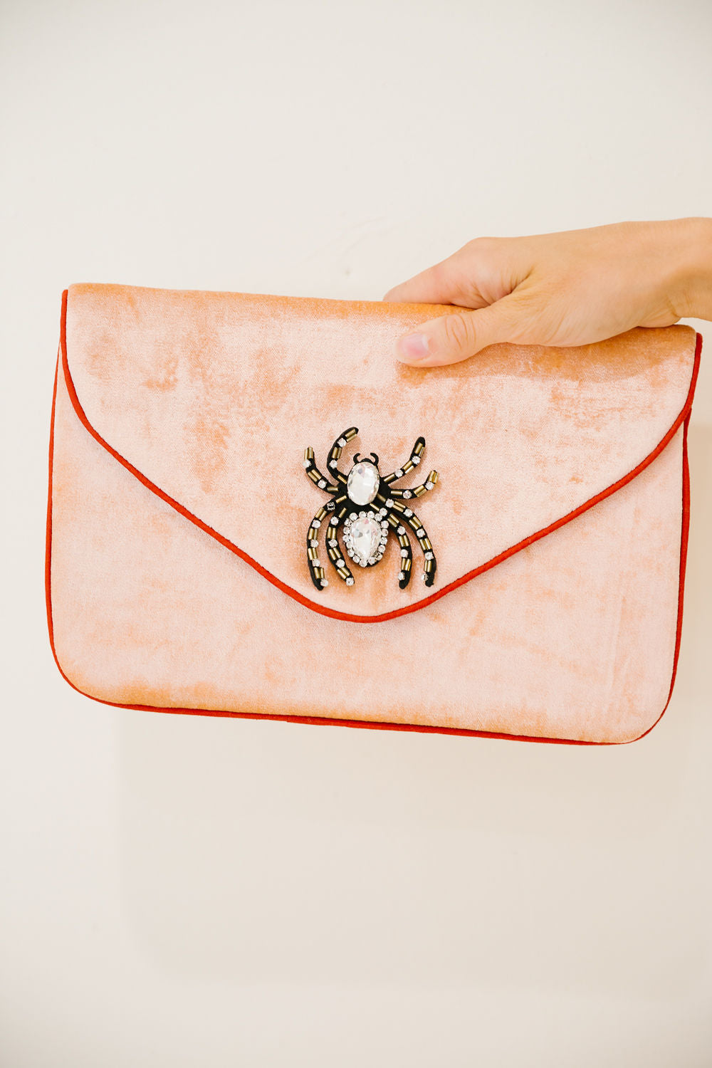 SPOOKY SPIDER VELVET CLUTCH Clutch Judith March