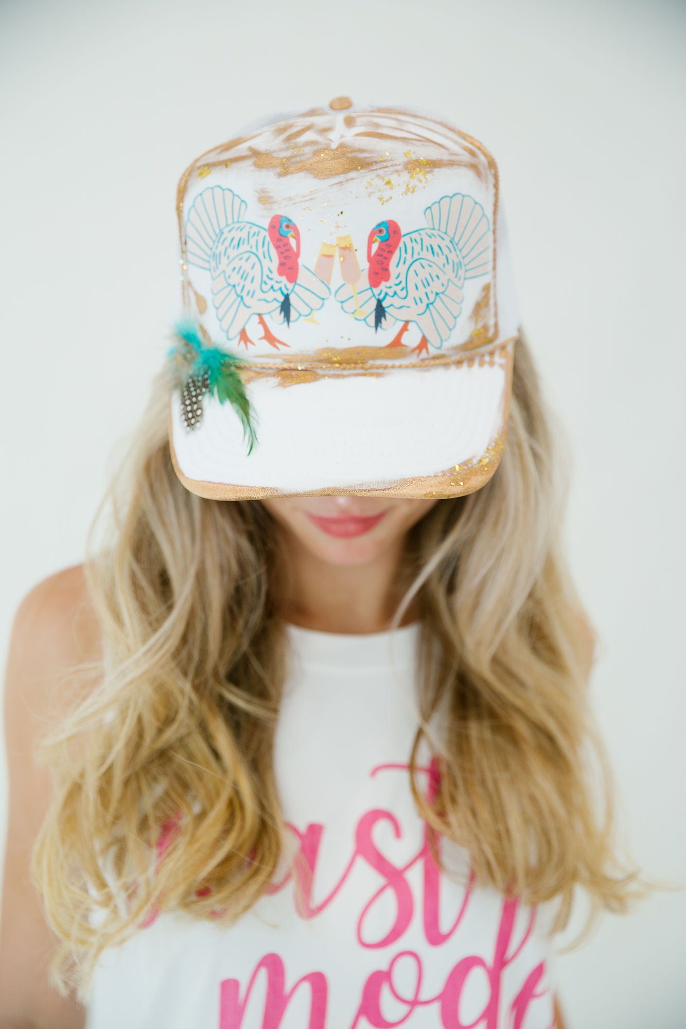 TURKEY CHEERS TRUCKER HAT TRUCKER HAT Judith March