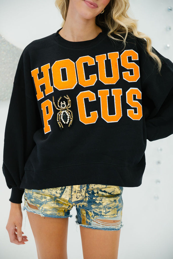HOCUS POCUS SPIDER BLACK PULLOVER* PULLOVER Judith March