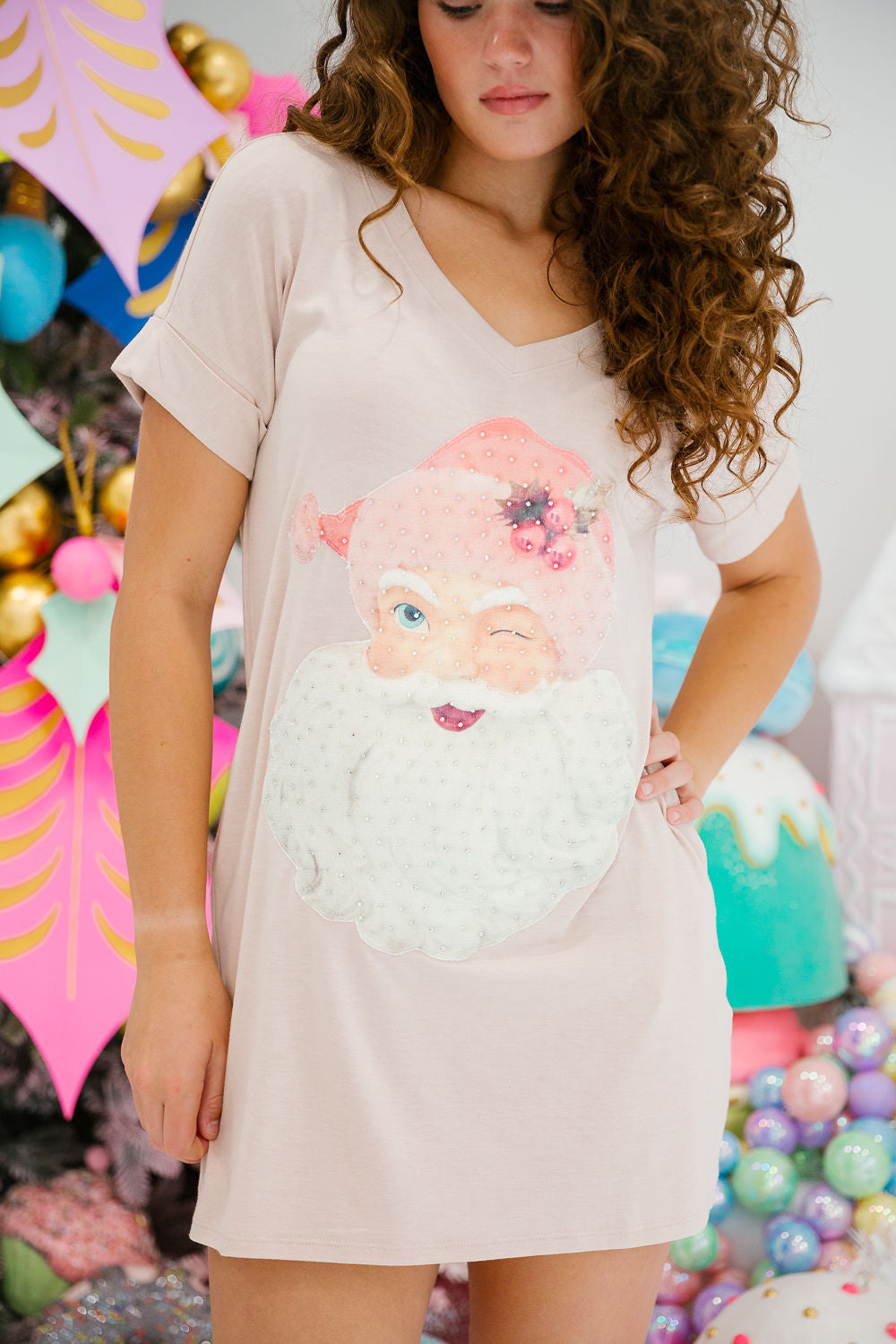 SANTA'S FAVORITE T-SHIRT DRESS DRESS Judith March