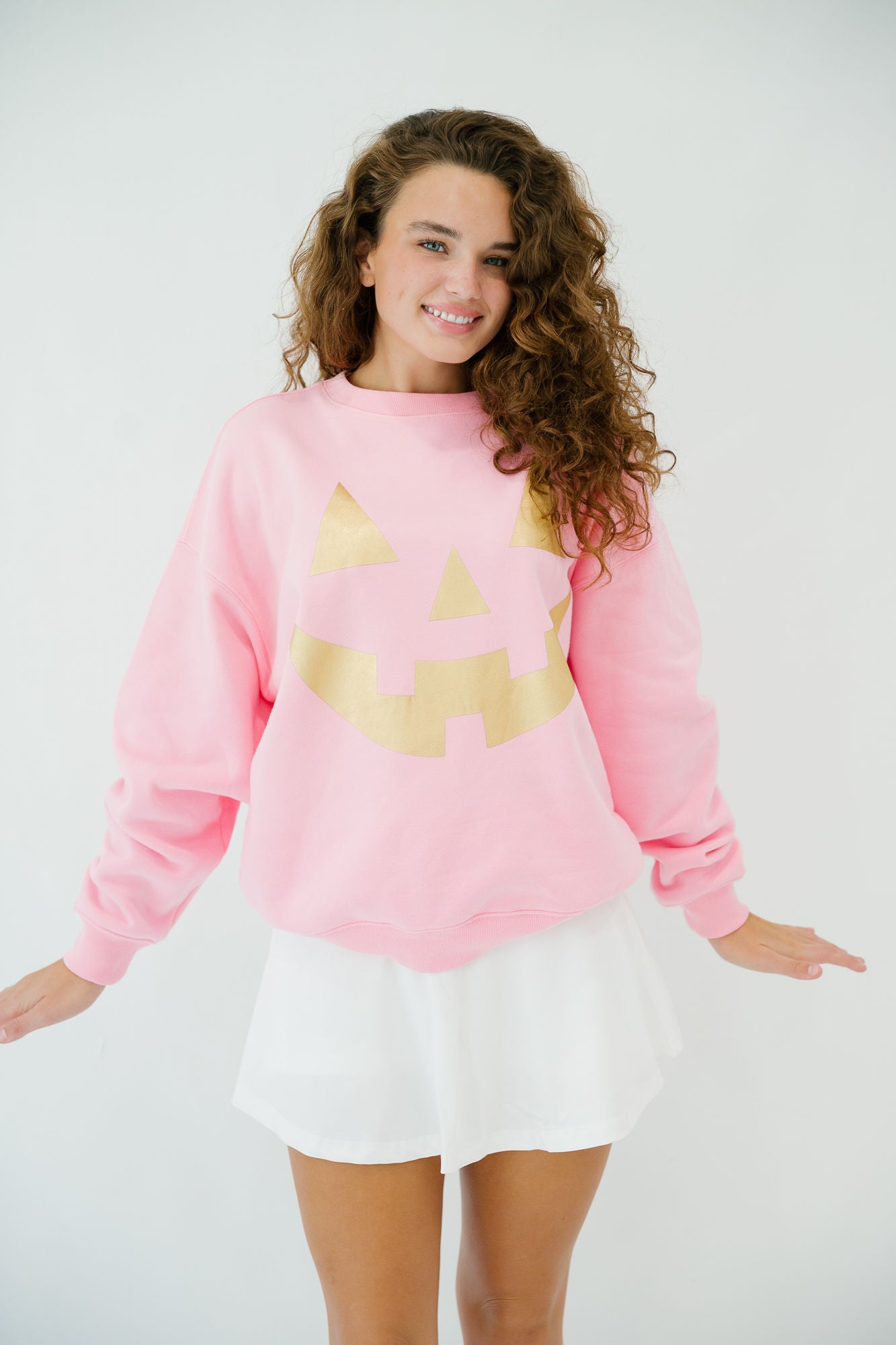 GOLDEN HALLOWEEN PINK PULLOVER PULLOVER Judith March