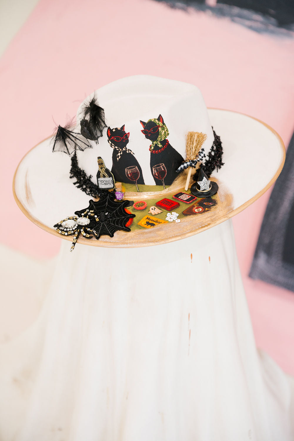 SPOOKY CAT SOCIAL CLUB RANCHER HAT TRUCKER HAT Judith March