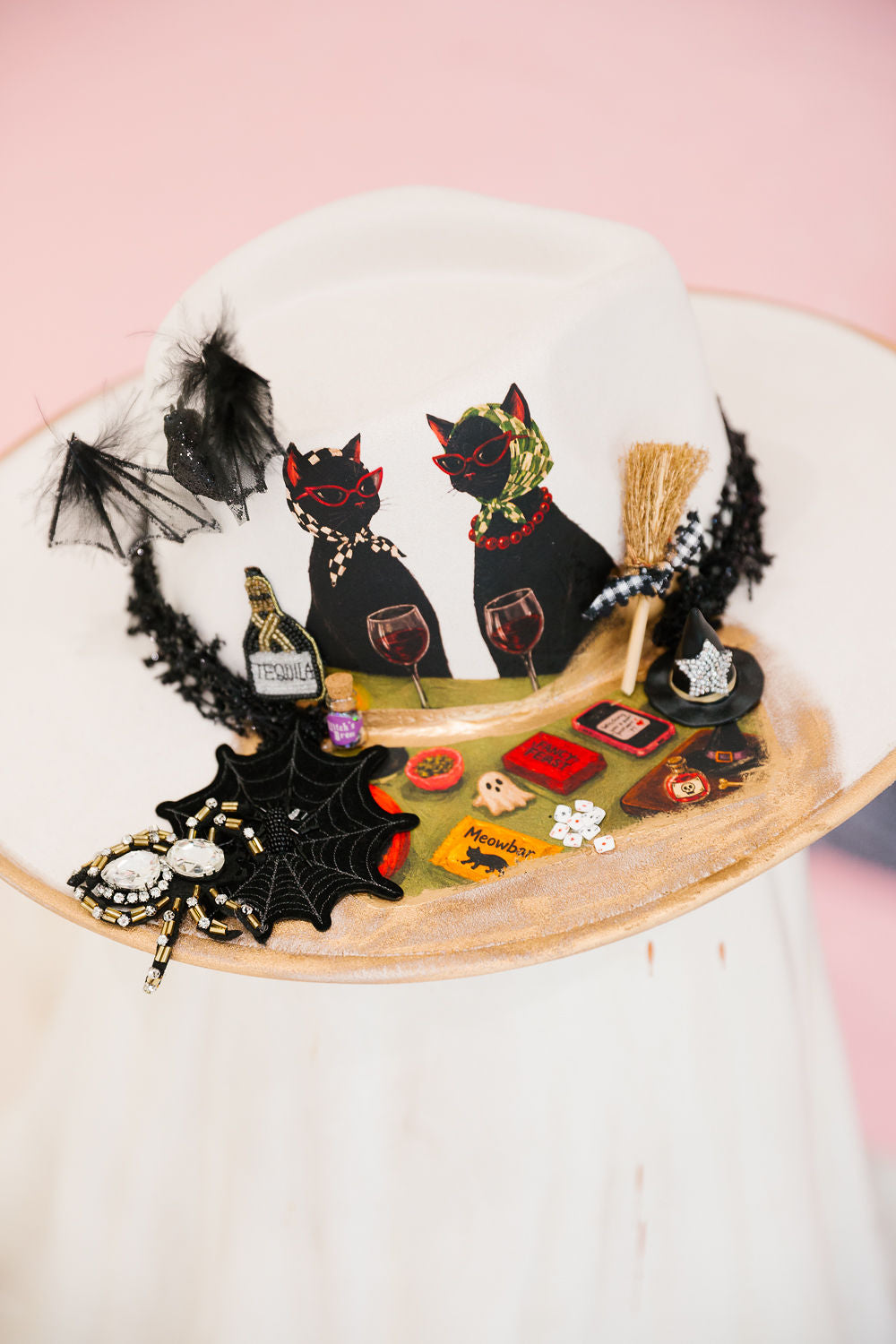 SPOOKY CAT SOCIAL CLUB RANCHER HAT TRUCKER HAT Judith March