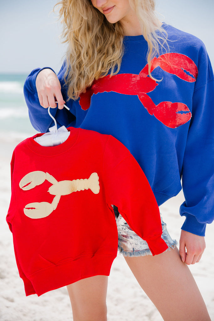 MINI KIDS LOBSTER RED PULLOVER PULLOVER Judith March