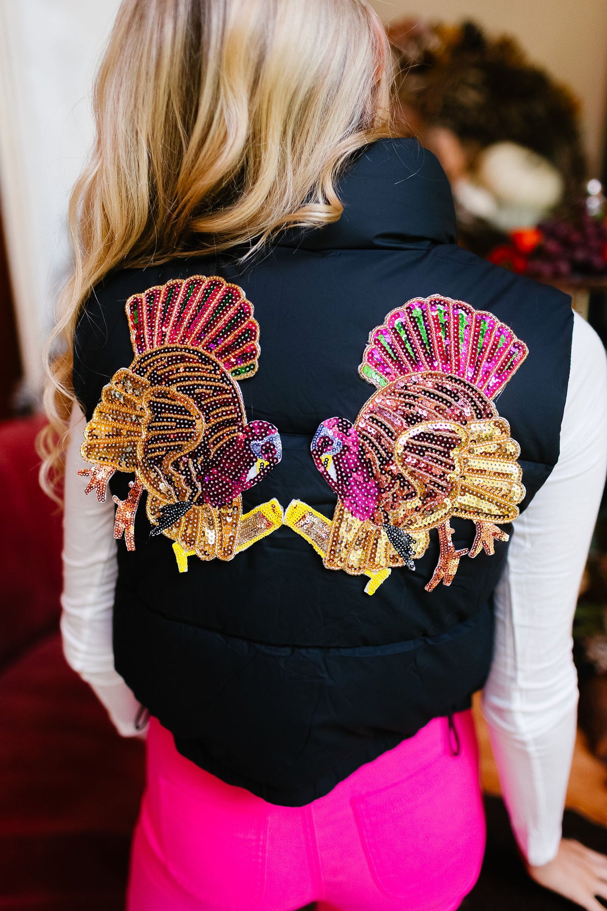 TURKEY CHEERS BLACK VEST VEST Judith March