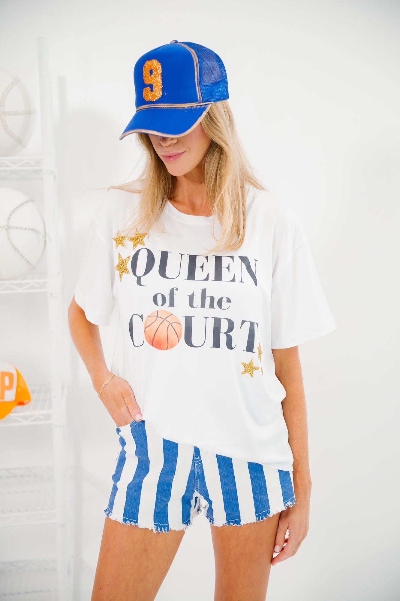 QUEEN OF THE COURT BASKETBALL TEE TEE Judith March
