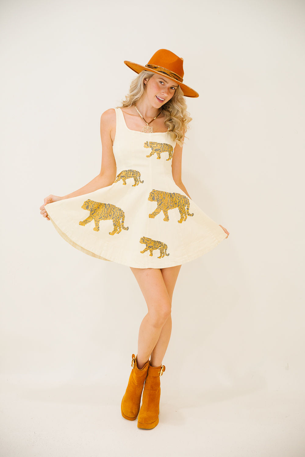 GOLDEN TIGER MINI DRESS DRESS Judith March