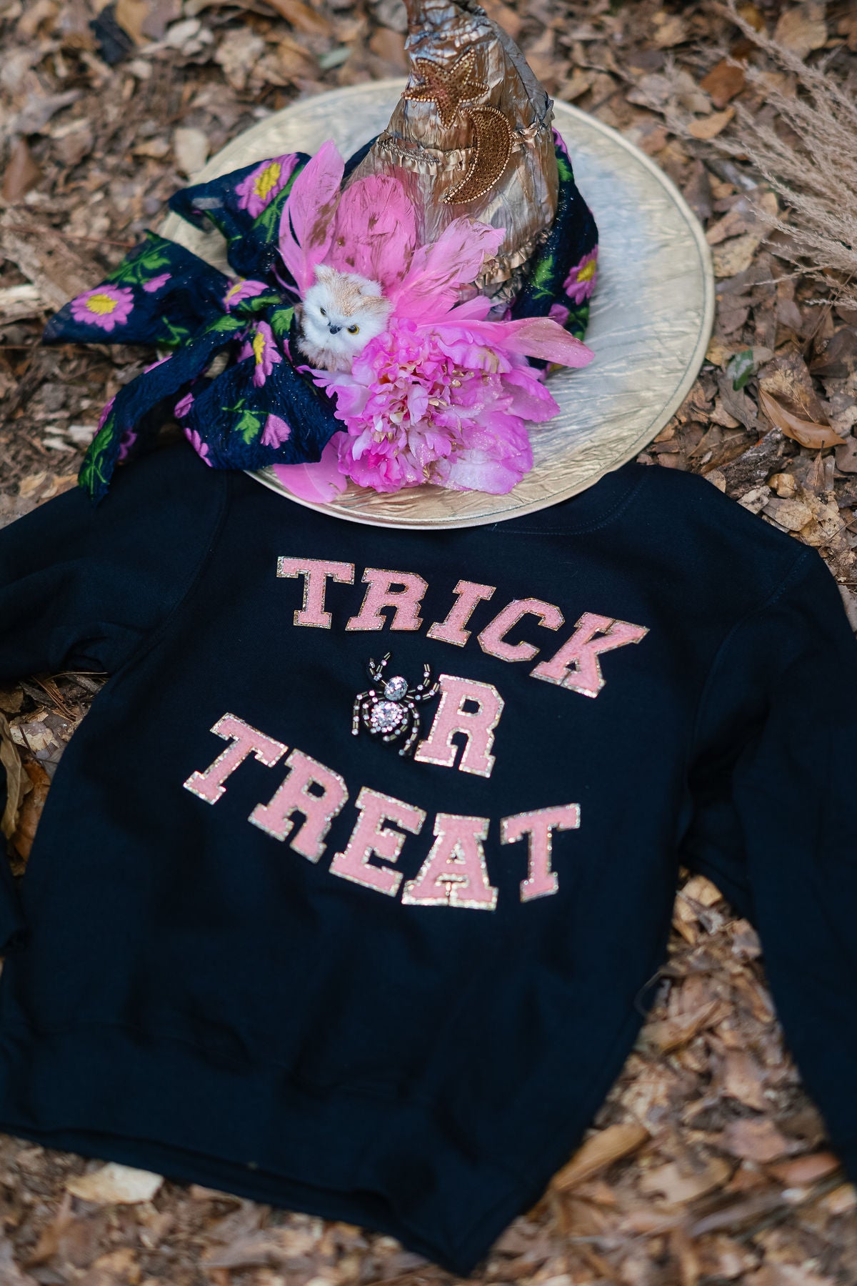 MINI KIDS TRICK OR TREAT BLACK PULLOVER PULLOVER Judith March