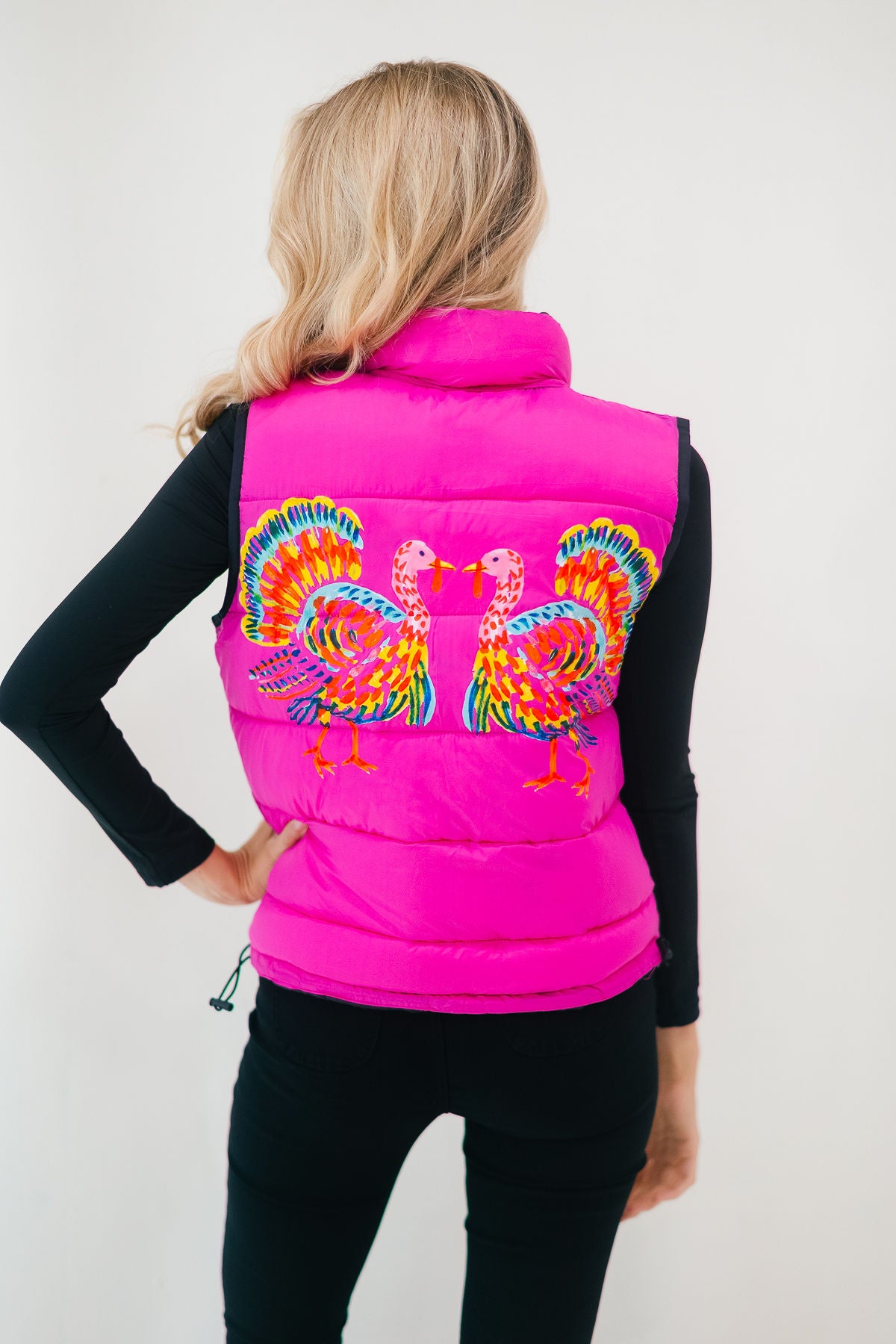 COLORFUL TURKEY PINK REVERSIBLE VEST VEST Judith March