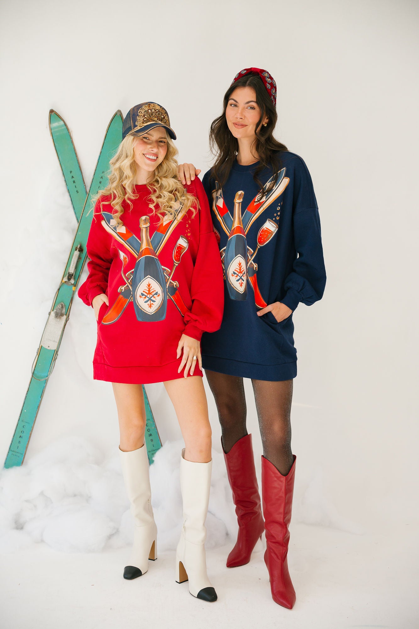 SKI CLUB RED PULLOVER DRESS DRESS Judith March