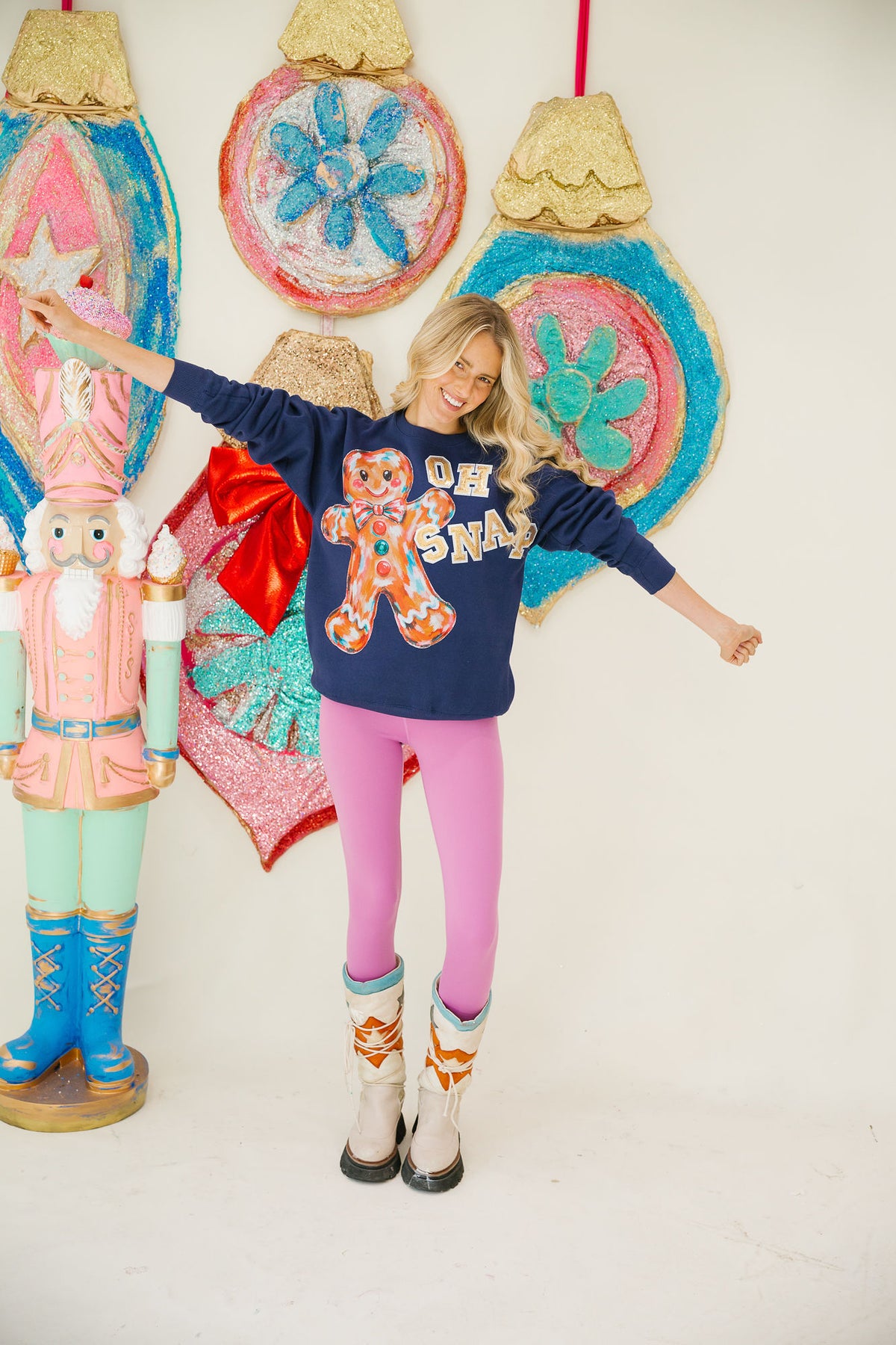 OH SNAP NAVY PULLOVER PULLOVER Judith March