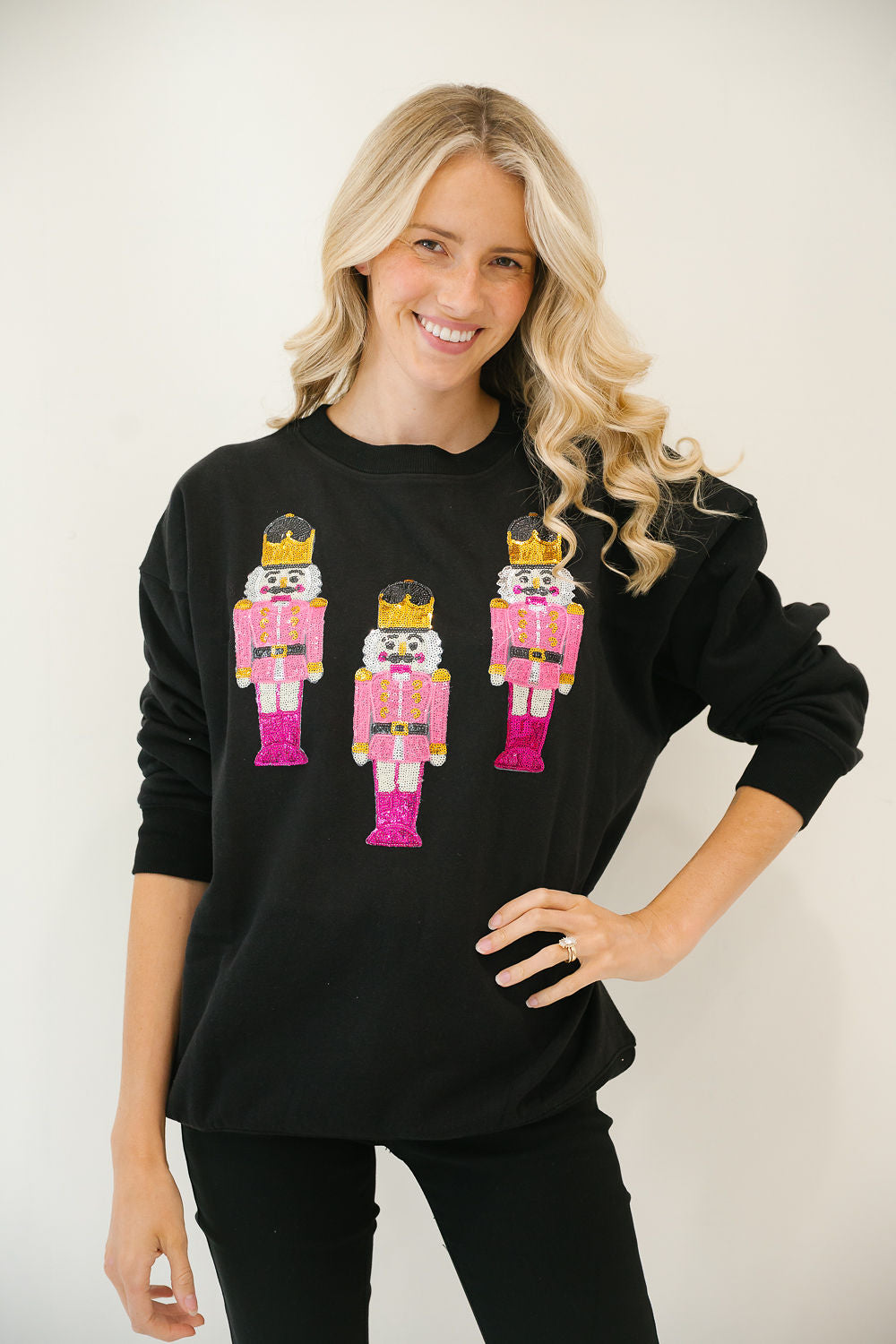 *BLACK NUTCRACKER TRIO PULLOVER - LARGE PULLOVER Judith March