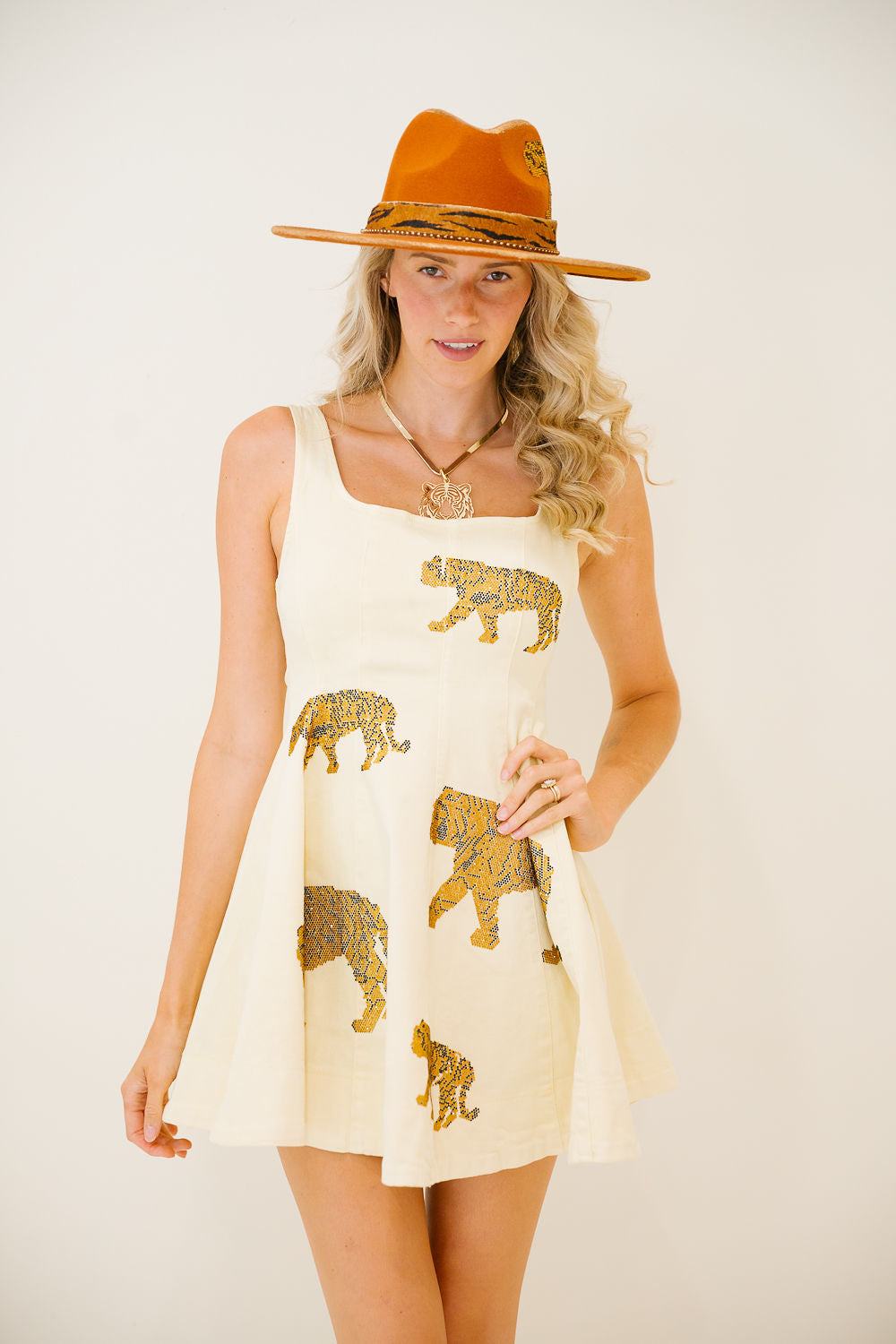 GOLDEN TIGER MINI DRESS DRESS Judith March