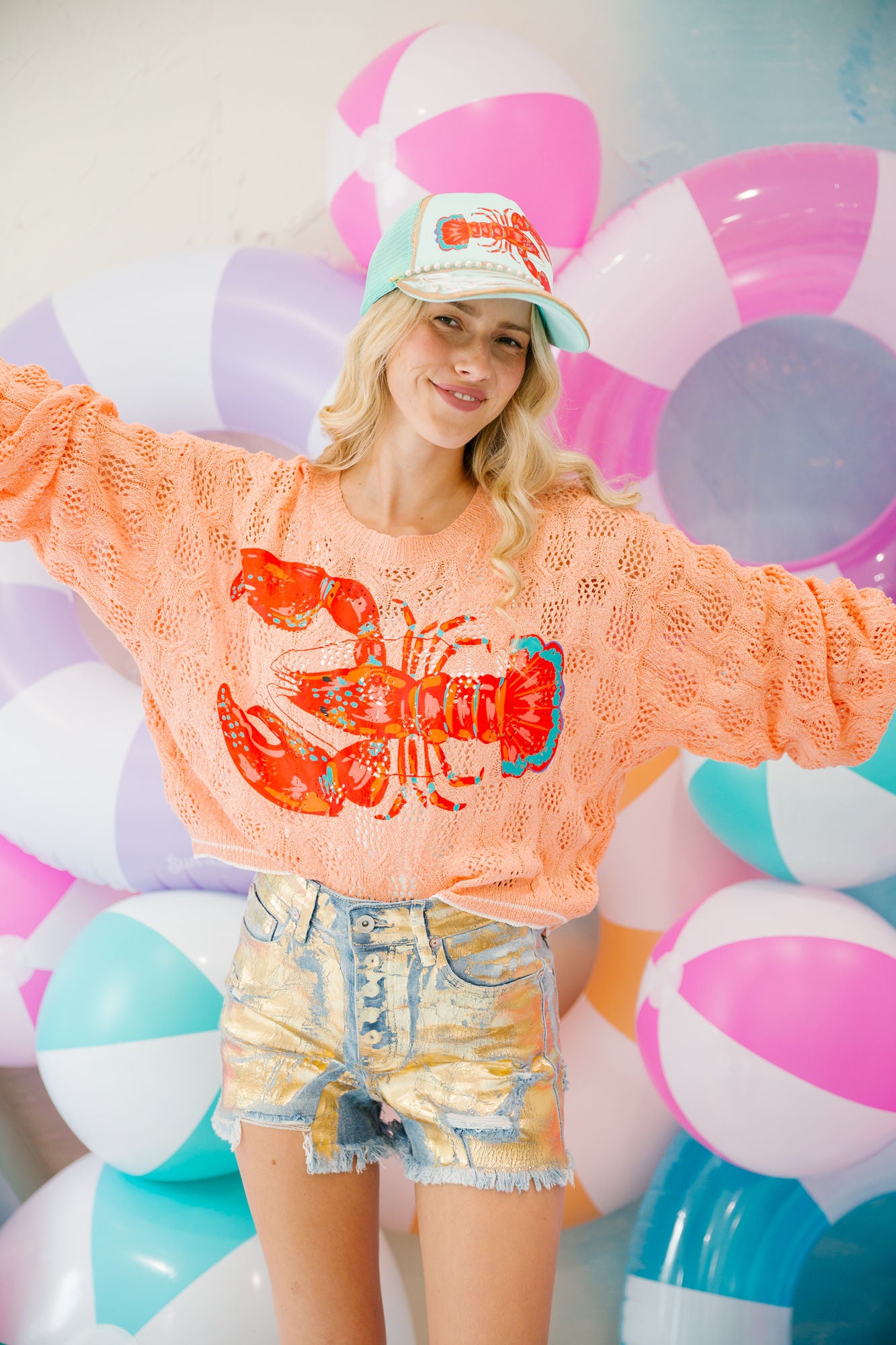 LOBSTER LOVE CROCHET SWEATER SWEATER Judith March