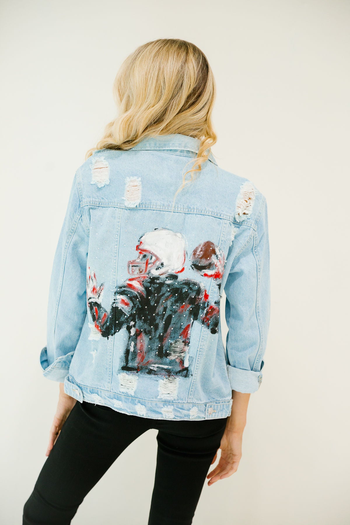 HAIL MARY HAND PAINTED DENIM JACKET