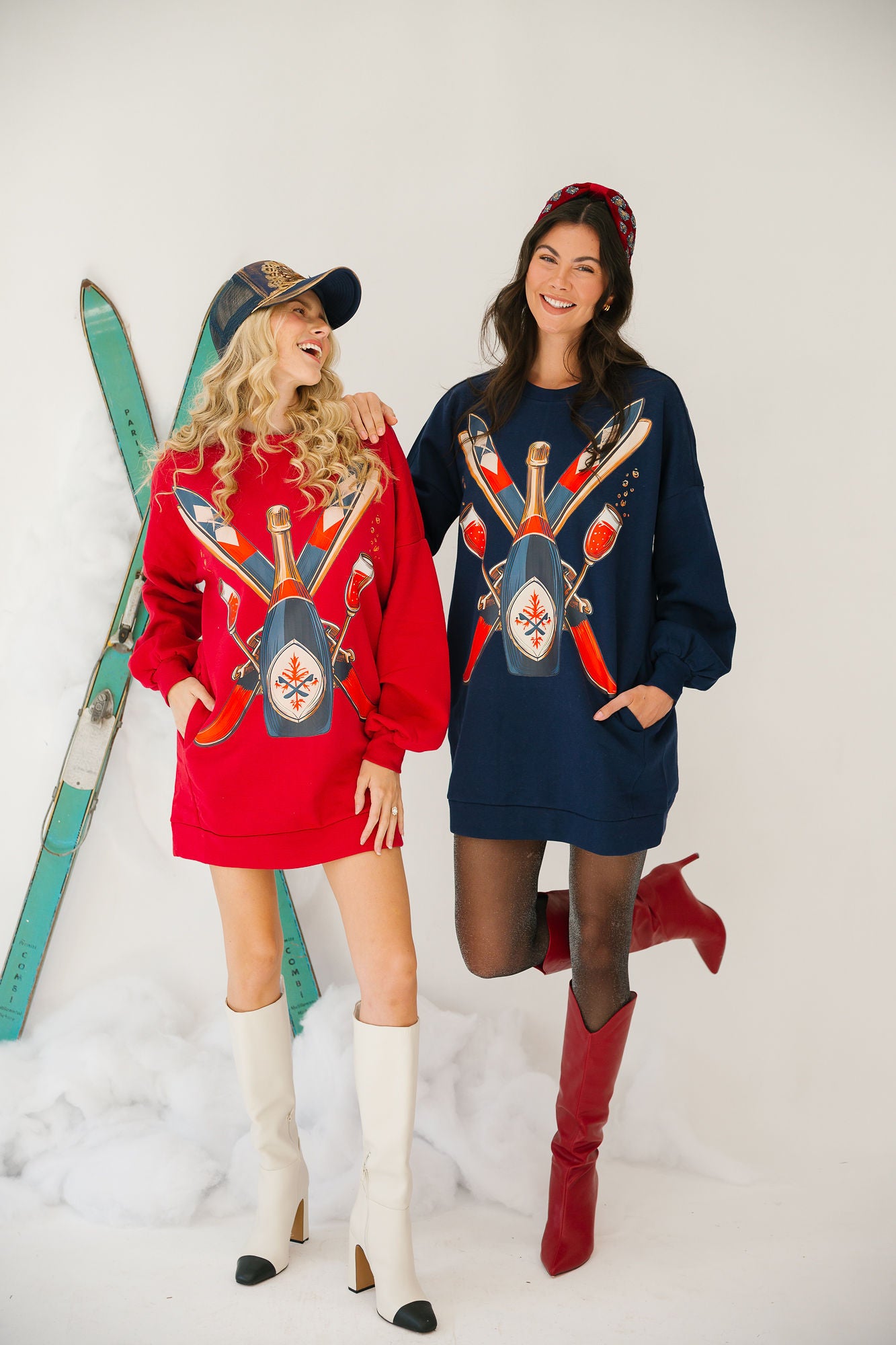 SKI CLUB RED PULLOVER DRESS DRESS Judith March