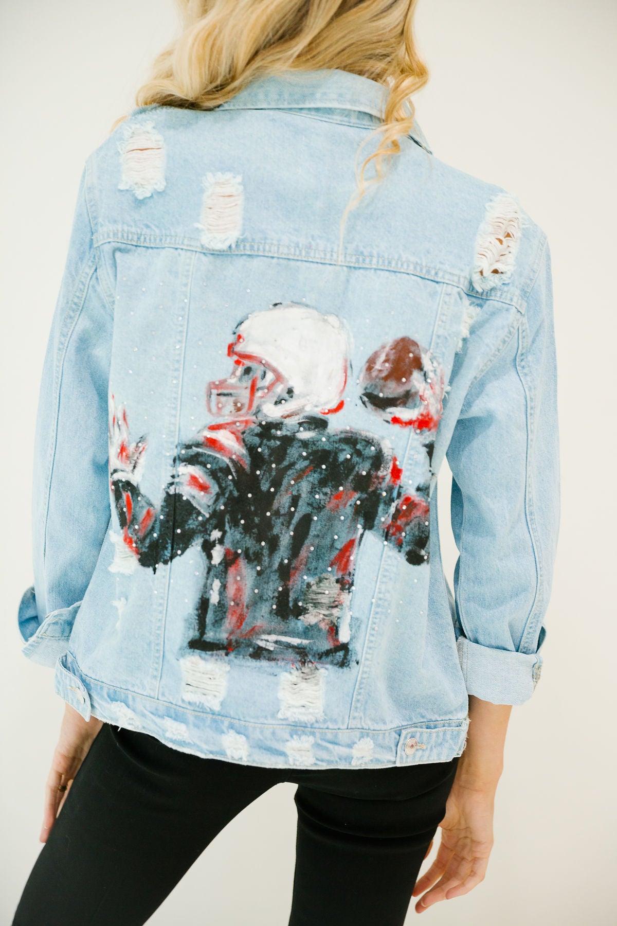 HAIL MARY HAND PAINTED DENIM JACKET