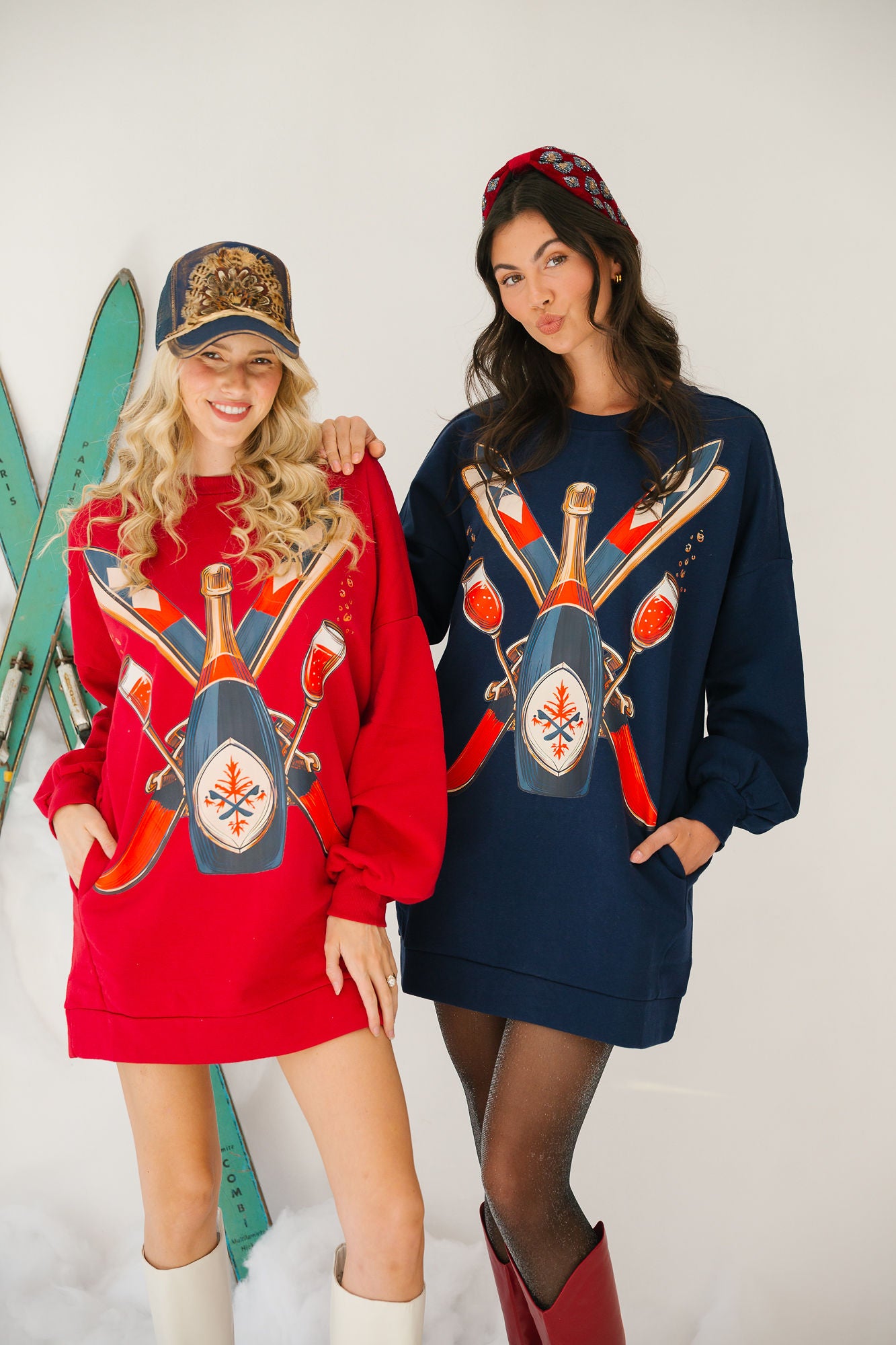 SKI CLUB RED PULLOVER DRESS DRESS Judith March