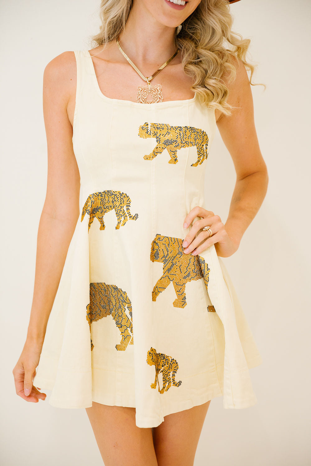 GOLDEN TIGER MINI DRESS DRESS Judith March