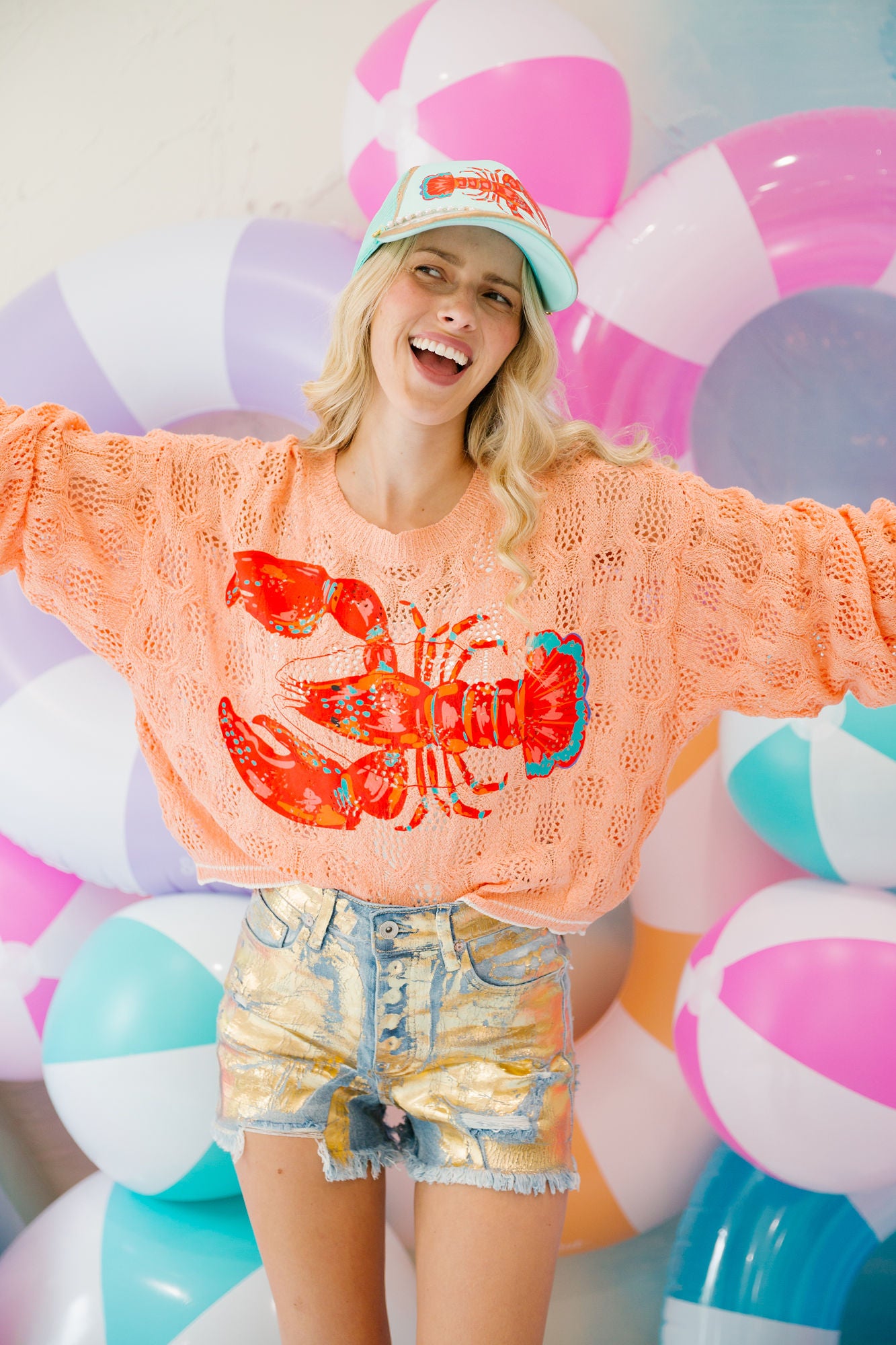 LOBSTER LOVE CROCHET SWEATER SWEATER Judith March