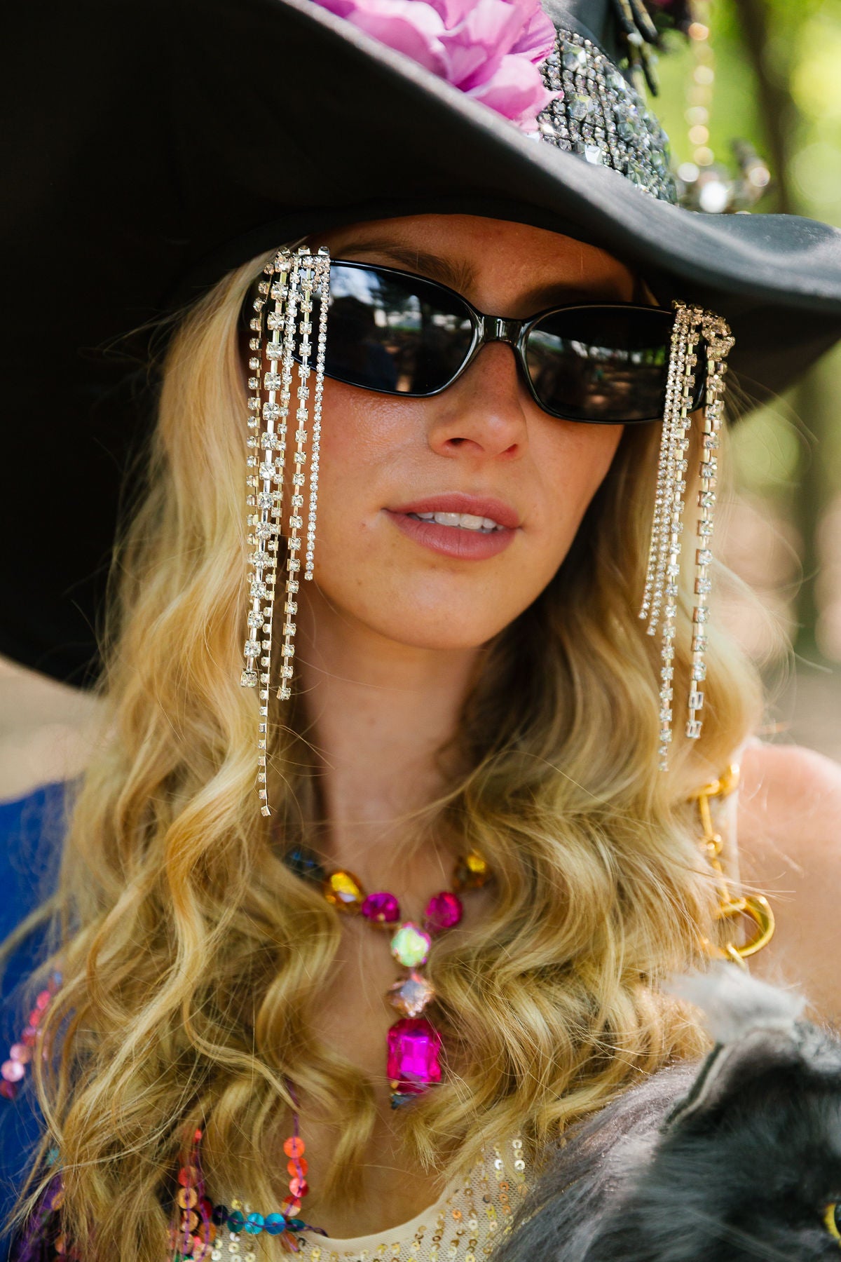 CRYSTAL FRINGE SUNGLASSES SUNGLASSES Judith March