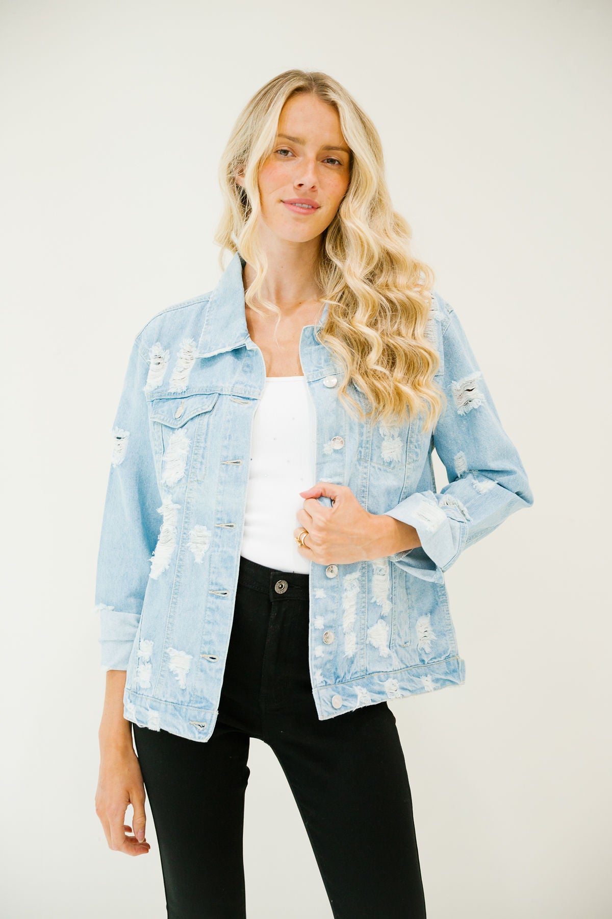 HAIL MARY HAND PAINTED DENIM JACKET
