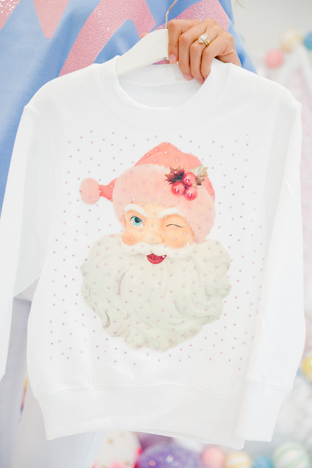 MINI KIDS SANTA'S FAVORITE WHITE PULLOVER PULLOVER Judith March
