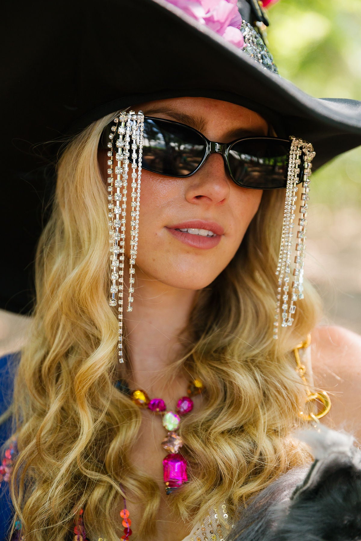 CRYSTAL FRINGE SUNGLASSES SUNGLASSES Judith March