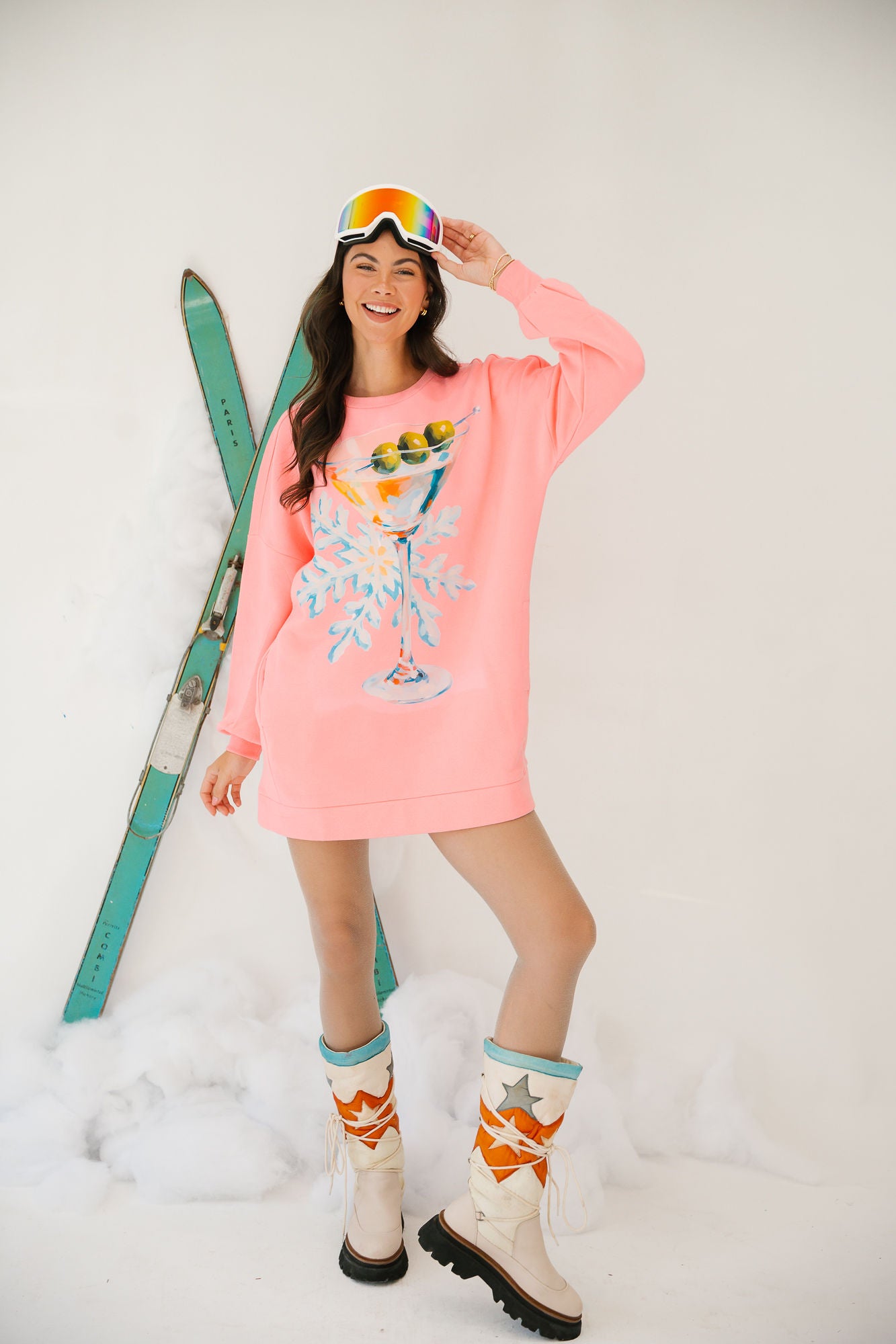 FROSTED MARTINI PINK PULLOVER DRESS DRESS Judith March