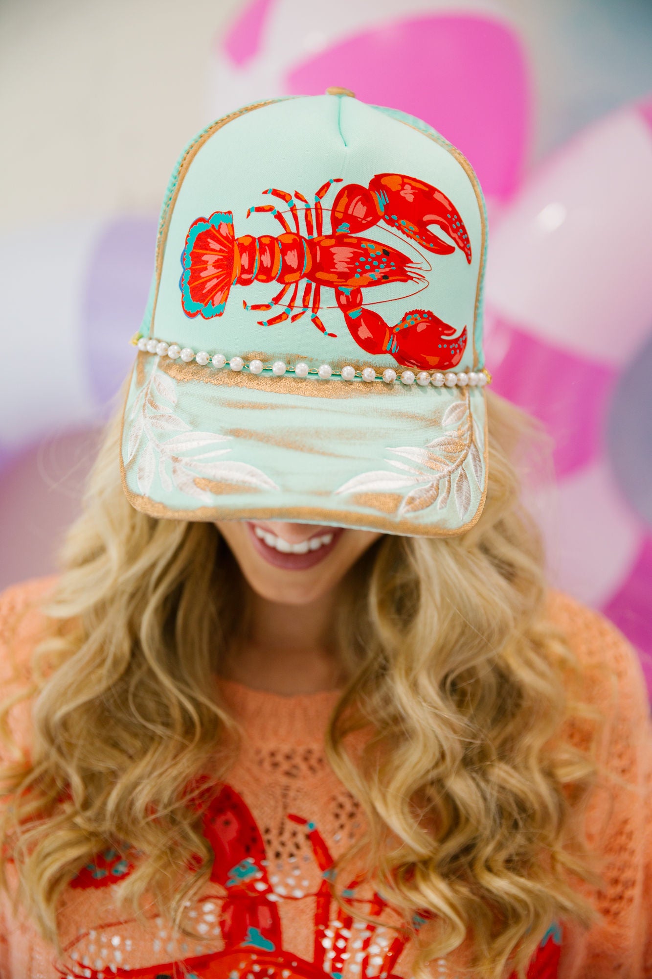 LOBSTER LAGOON TRUCKER HAT HAT Judith March
