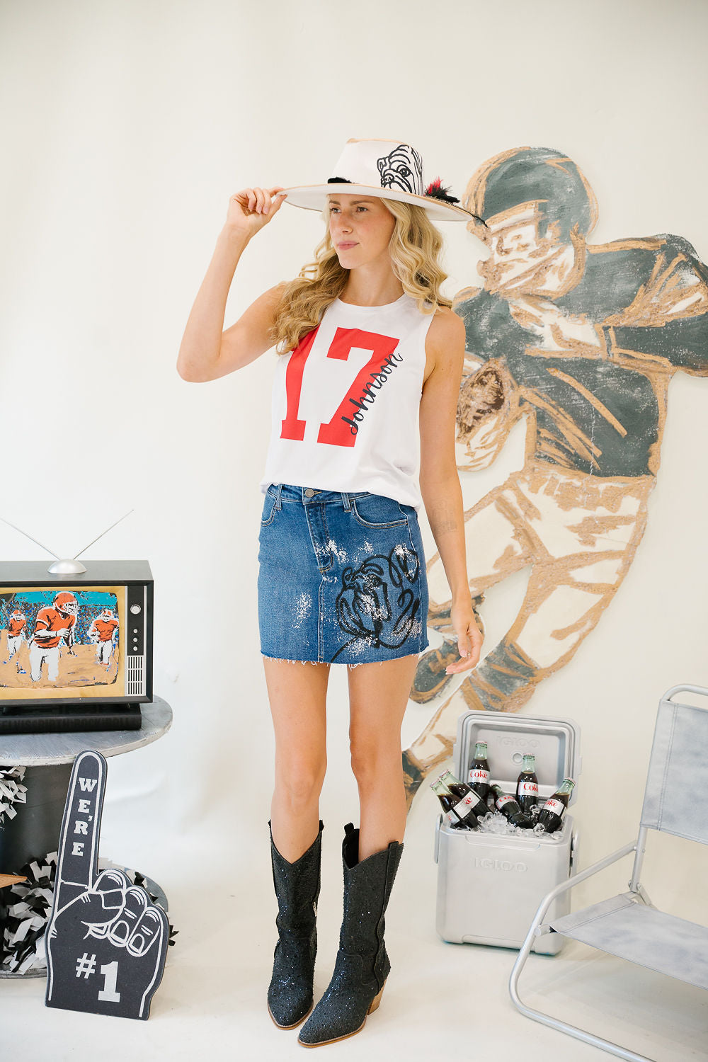 CUSTOM GAMEDAY NAME & NUMBER TEE/TANK TEE Judith March