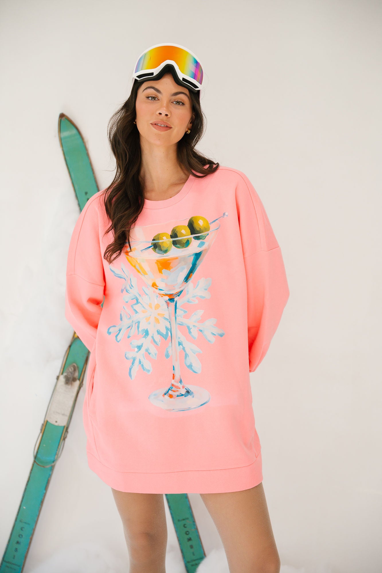 FROSTED MARTINI PINK PULLOVER DRESS DRESS Judith March