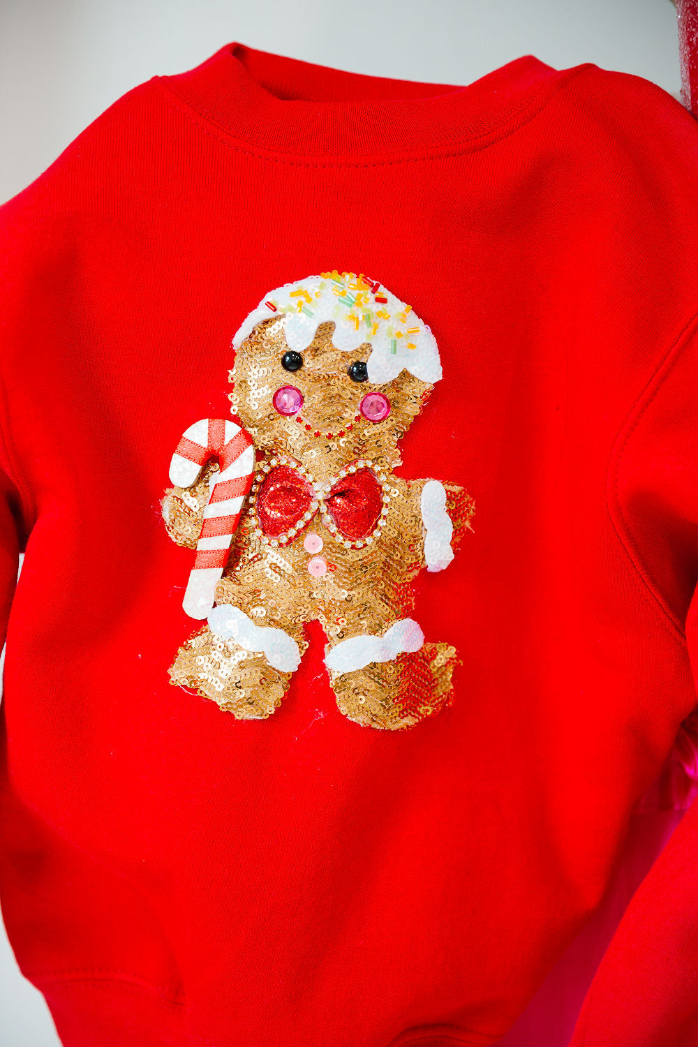 MINI KIDS GINGERBREAD DREAMS RED PULLOVER PULLOVER Judith March
