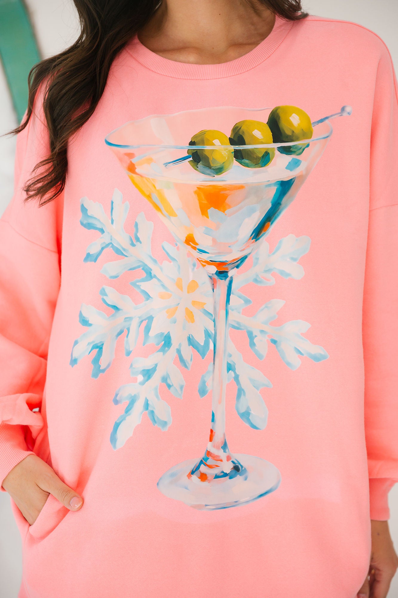 FROSTED MARTINI PINK PULLOVER DRESS DRESS Judith March