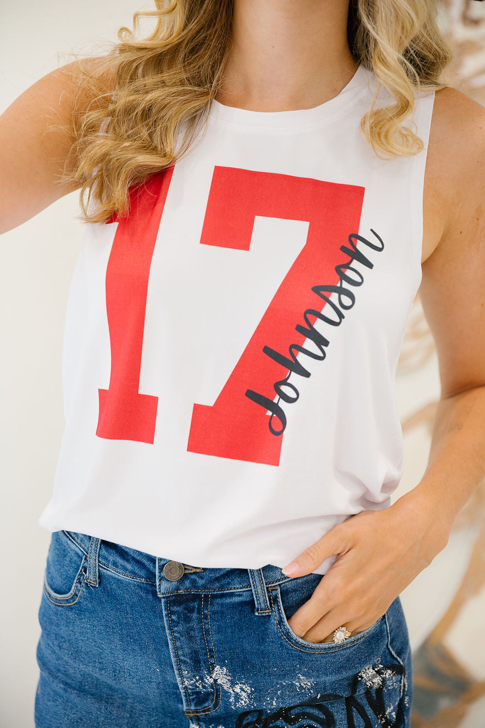 CUSTOM GAMEDAY NAME & NUMBER TEE/TANK TEE Judith March