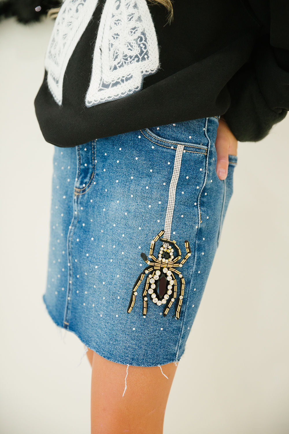 MINI KIDS DENIM WEB SKIRT PULLOVER Judith March