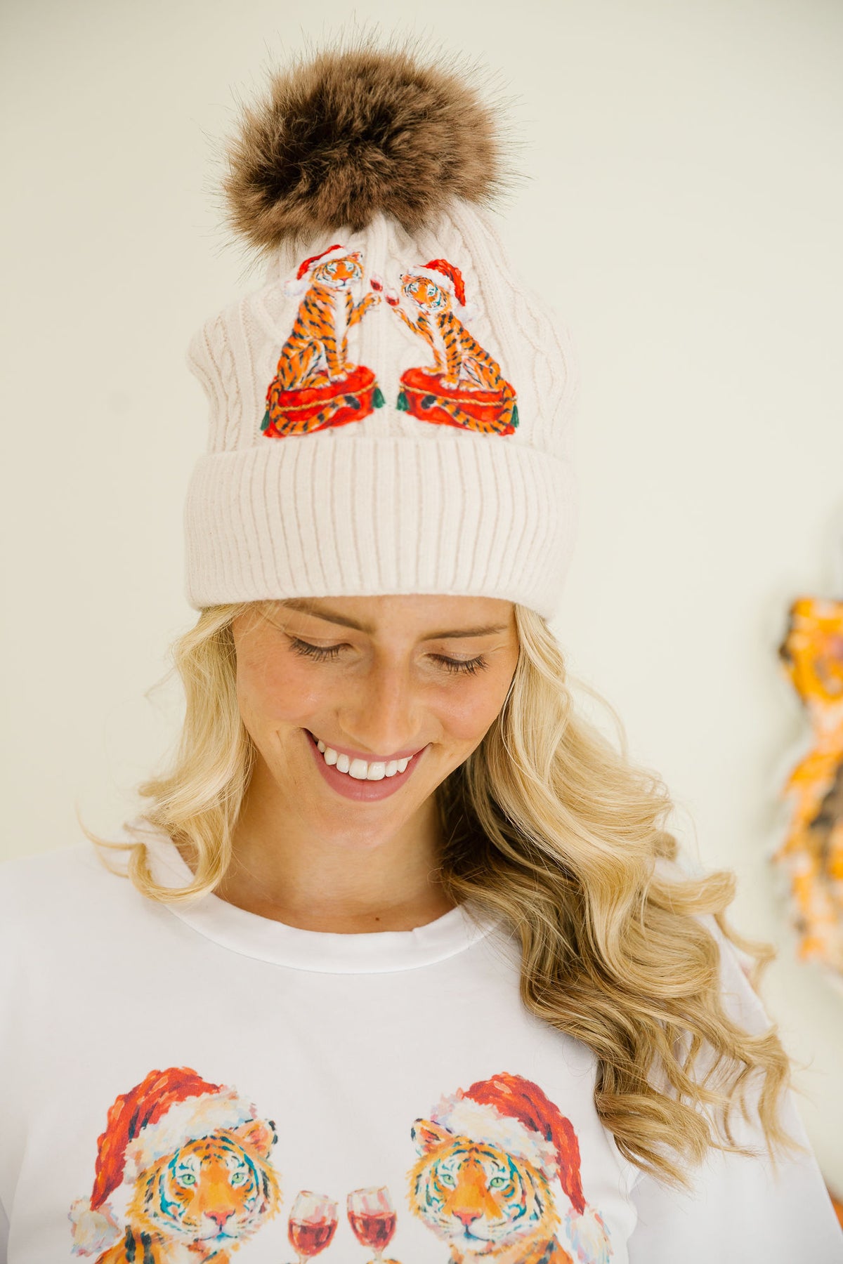 THE TIGER TOASTS CREAM BEANIE BEANIE Judith March