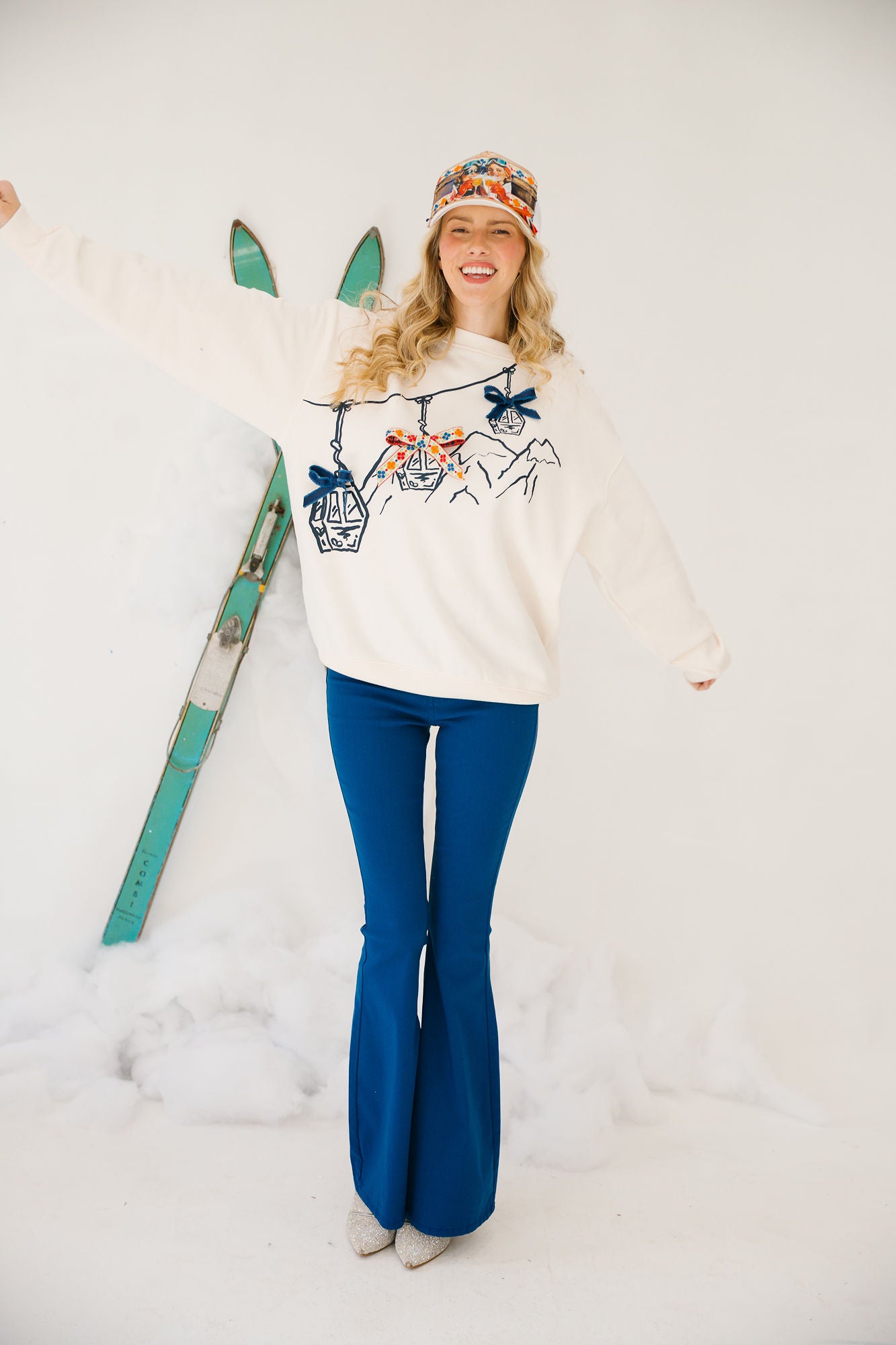 TAKE ME TO THE MOUNTAINS CREAM PULLOVER PULLOVER Judith March