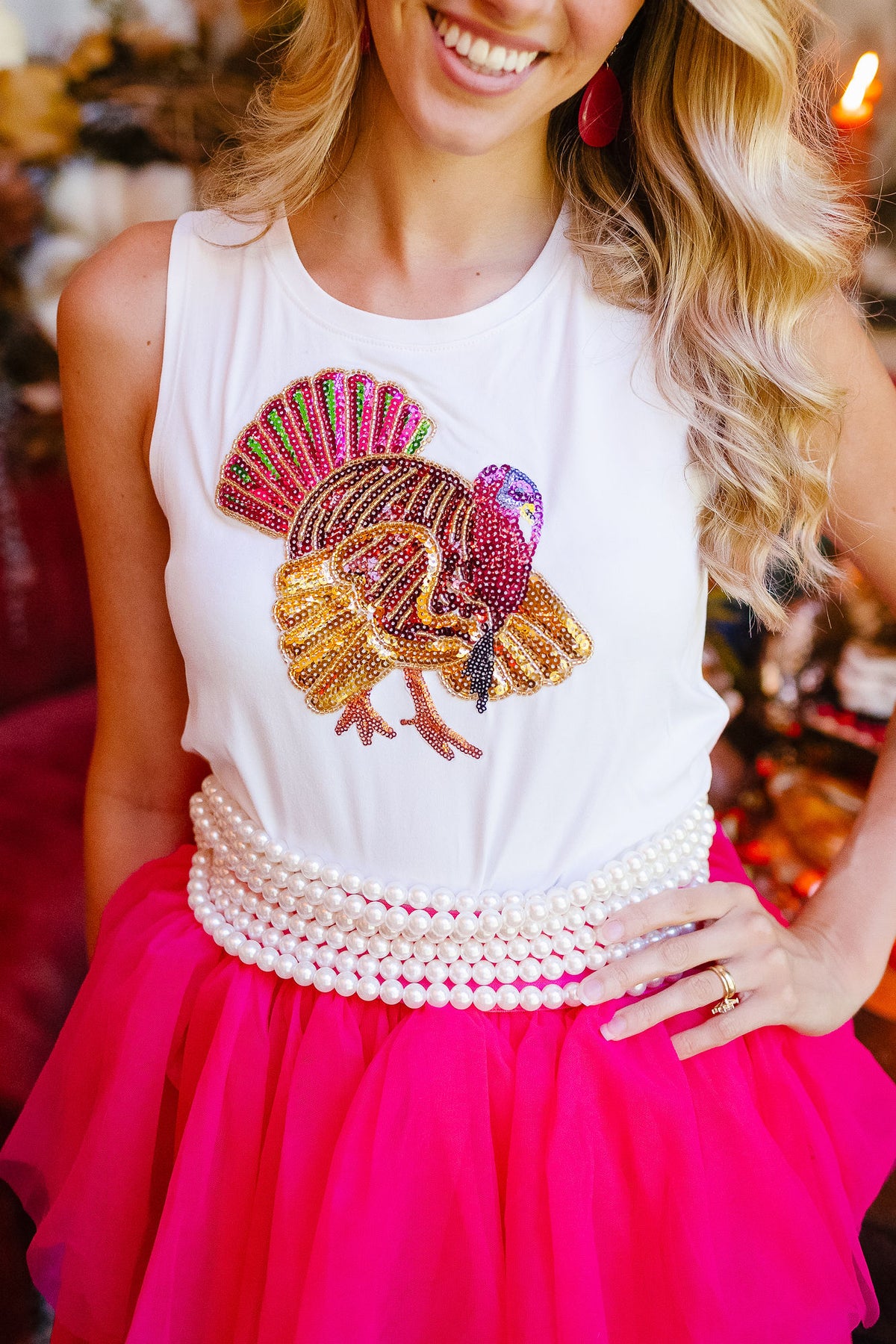 THE GOBBLE GLAM TEE/TANK TEE Judith March