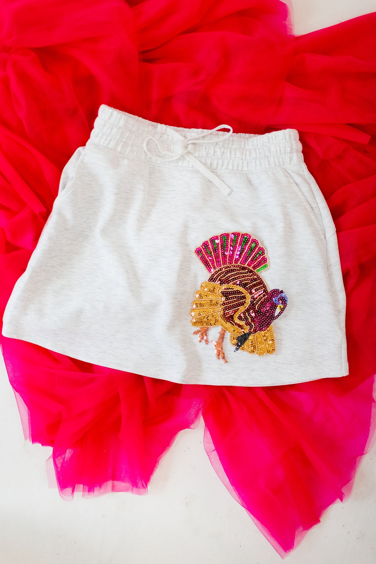 TURKEY HEATHER GREY SKORT SKIRT Judith March