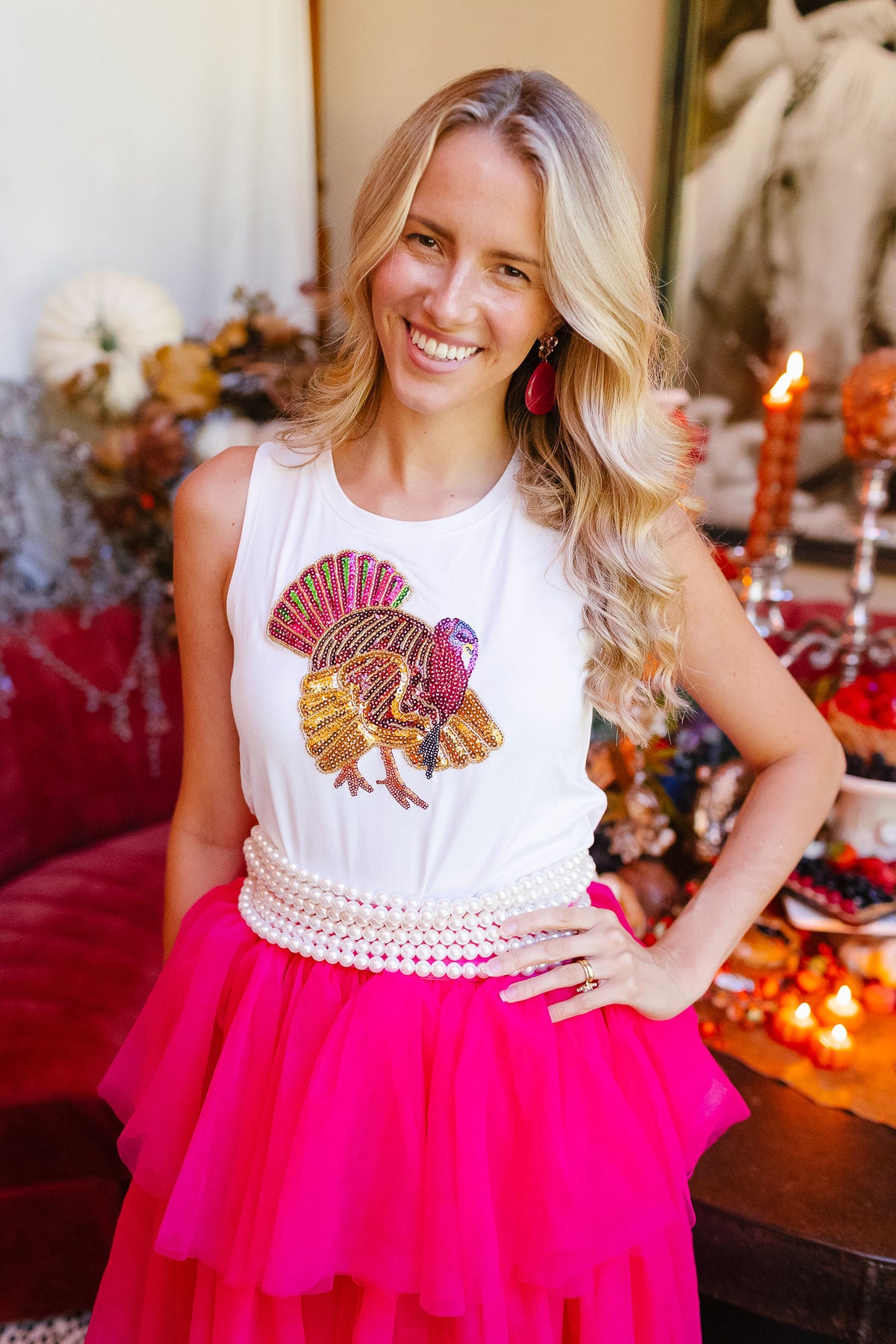 THE GOBBLE GLAM TEE/TANK TEE Judith March