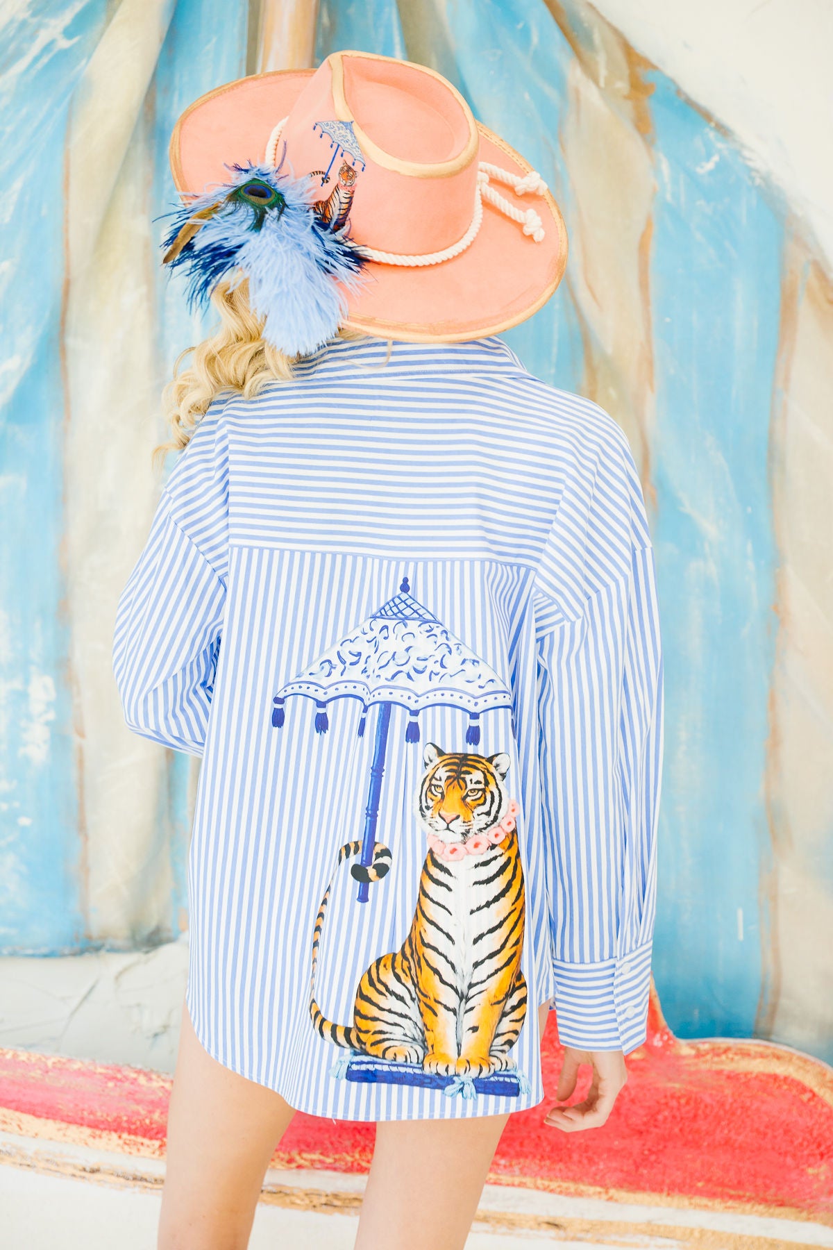 COASTAL TIGER STRIPED BUTTON DOWN Button Down Judith March